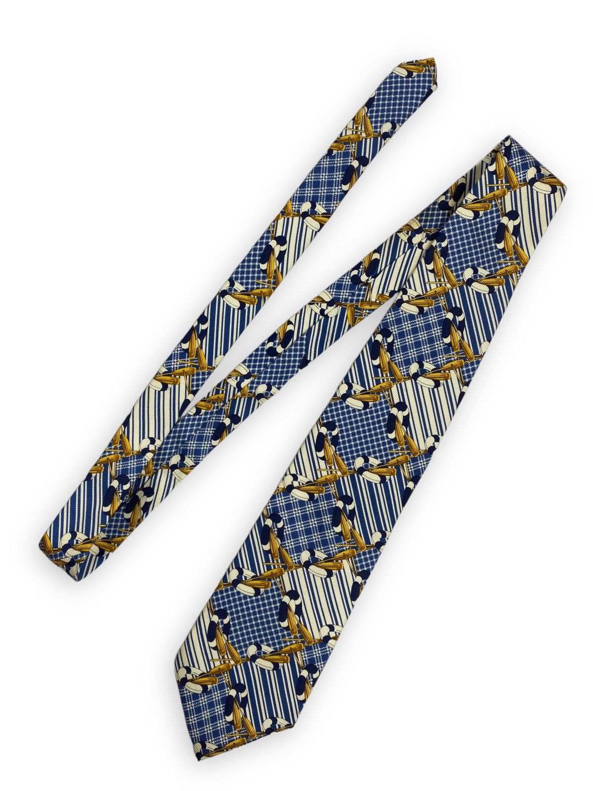 Burberry × Vintage Mens Luxury Vintage Burberry Tie Size ONE SIZE - 5 Thumbnail