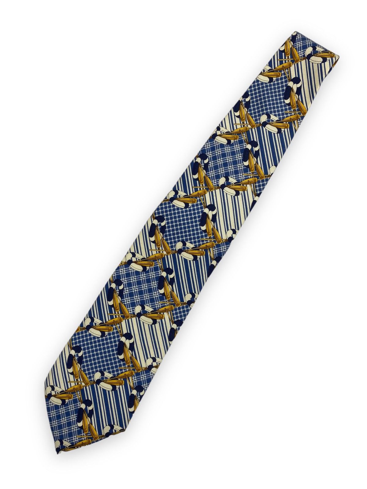 Burberry × Vintage Mens Luxury Vintage Burberry Tie Size ONE SIZE - 2 Thumbnail