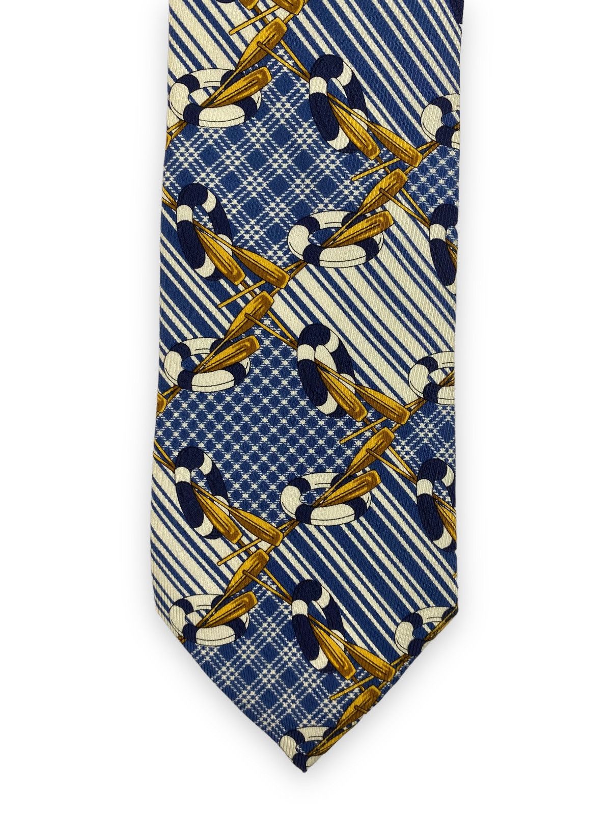 Burberry × Vintage Mens Luxury Vintage Burberry Tie Size ONE SIZE - 3 Thumbnail