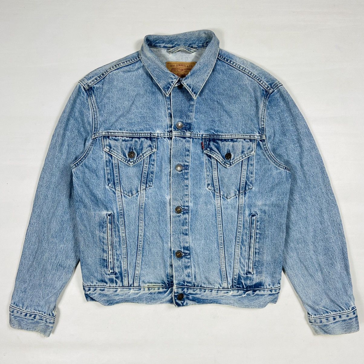 Archival Clothing 1990s BABY BLUE AMAZING LEVIS BOXY FIT JEANS JACKET ...