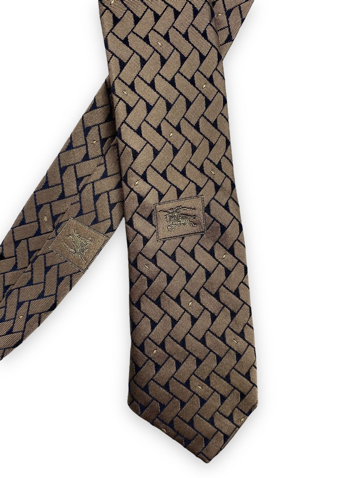 Burberry × Vintage Mens Luxury Vintage Burberry Tie Size ONE SIZE - 6 Thumbnail