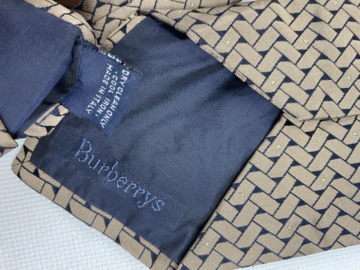 Burberry × Vintage Mens Luxury Vintage Burberry Tie Size ONE SIZE - 10 Thumbnail