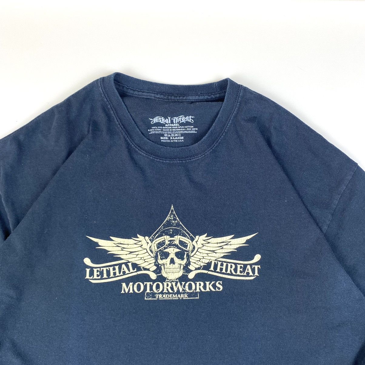 Harley Davidson Vintage Lethal Threat Motorworks Longsleeve 3d emblem Hype Size US XL / EU 56 / 4 - 3 Thumbnail