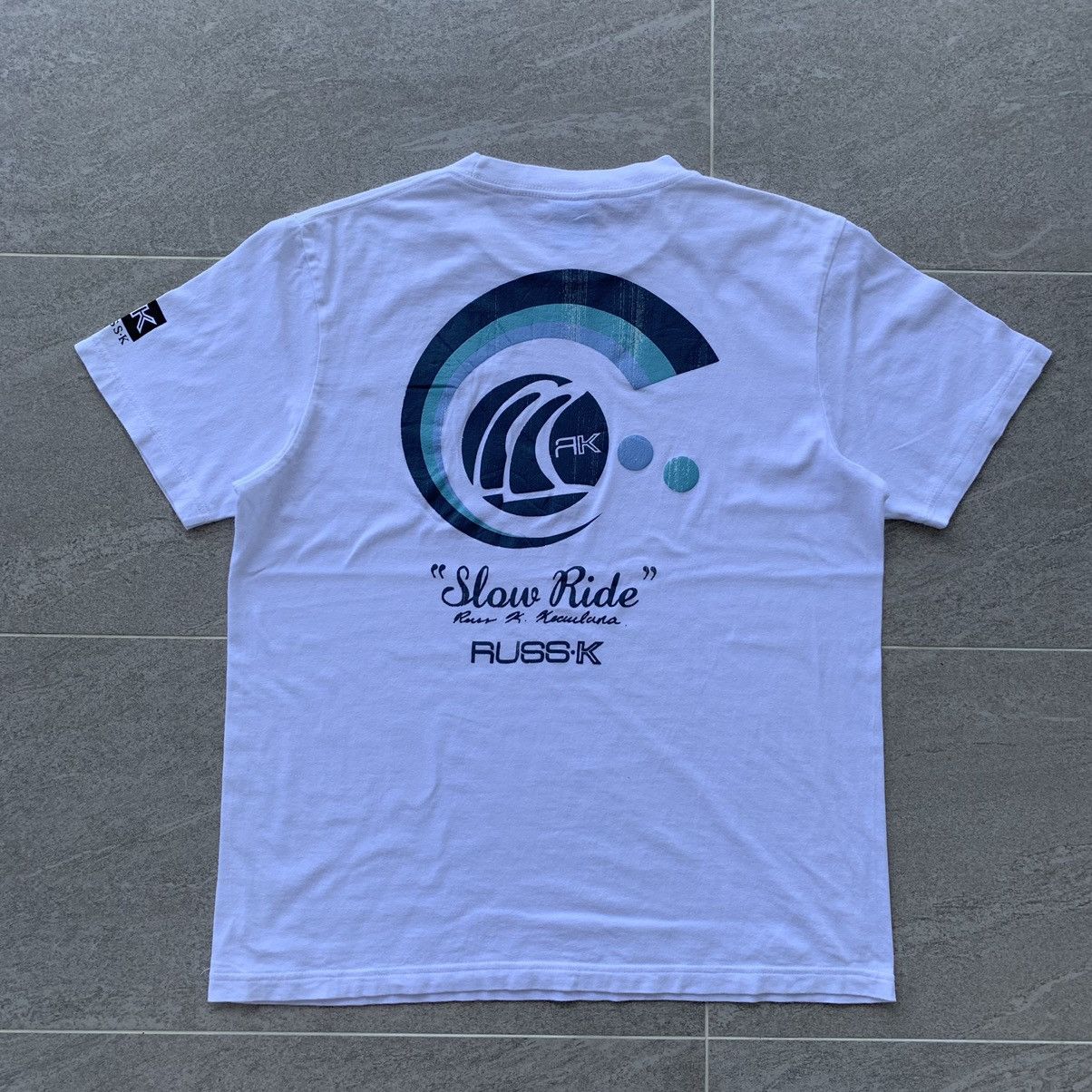 RUSS-K t shirt spell out big logo.