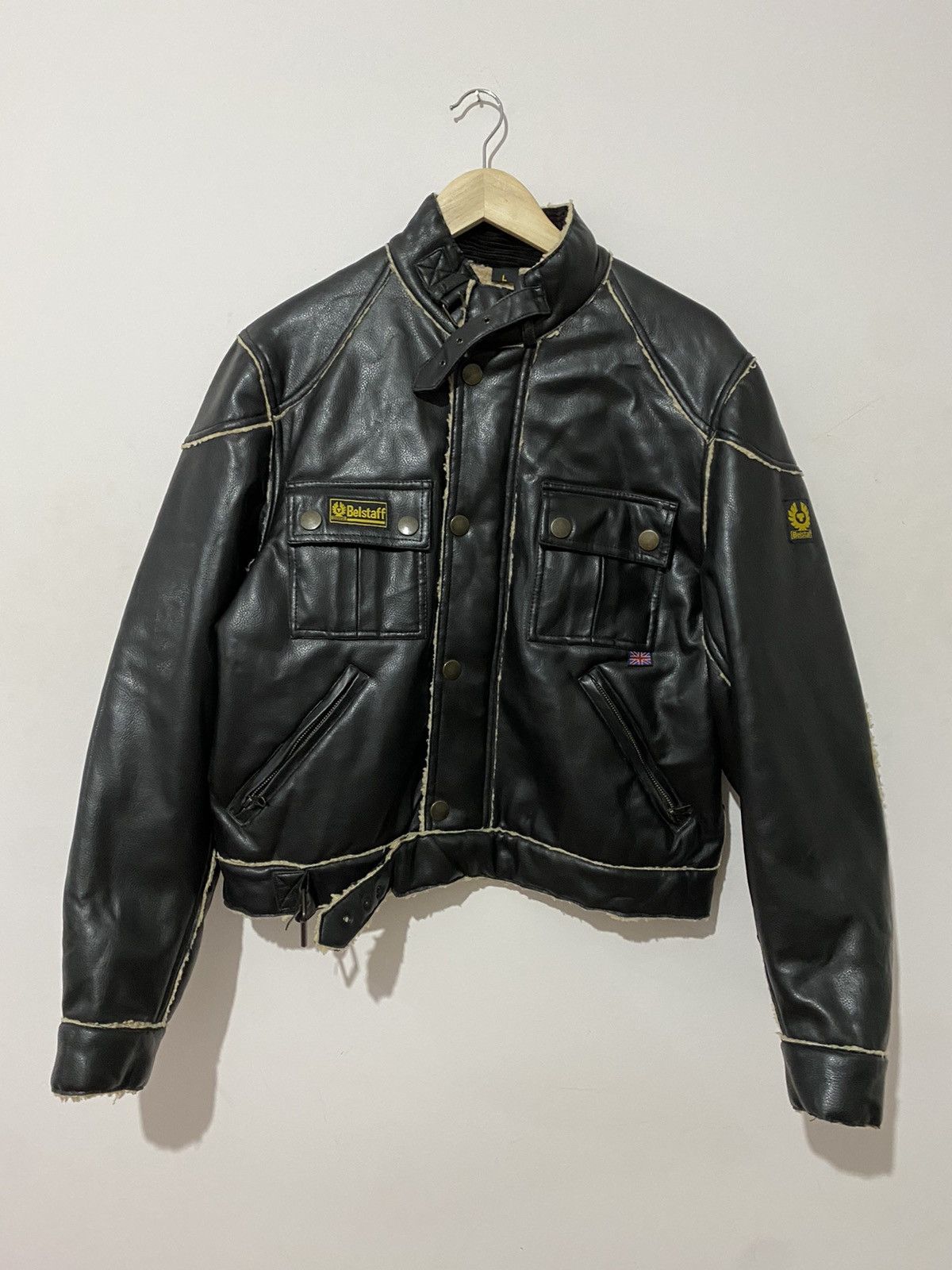 Vintage Belstaff Leather Jacket Biker Sherpa | Grailed