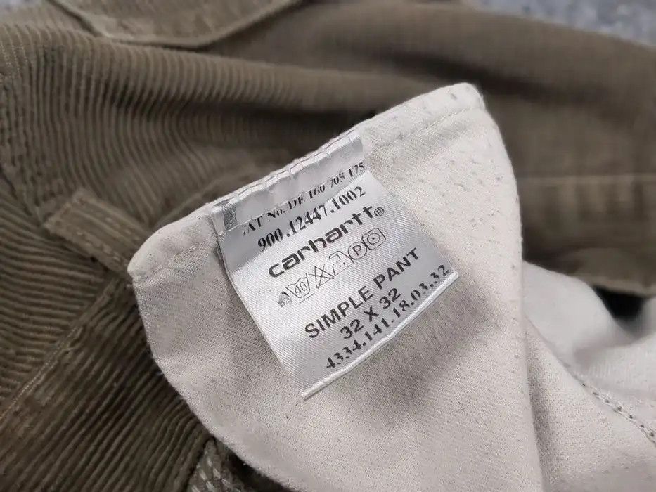 Carhartt Vintage 90's Carhartt simple Corduroy Faded Beige Pants Size US 32 / EU 48 - 9 Thumbnail