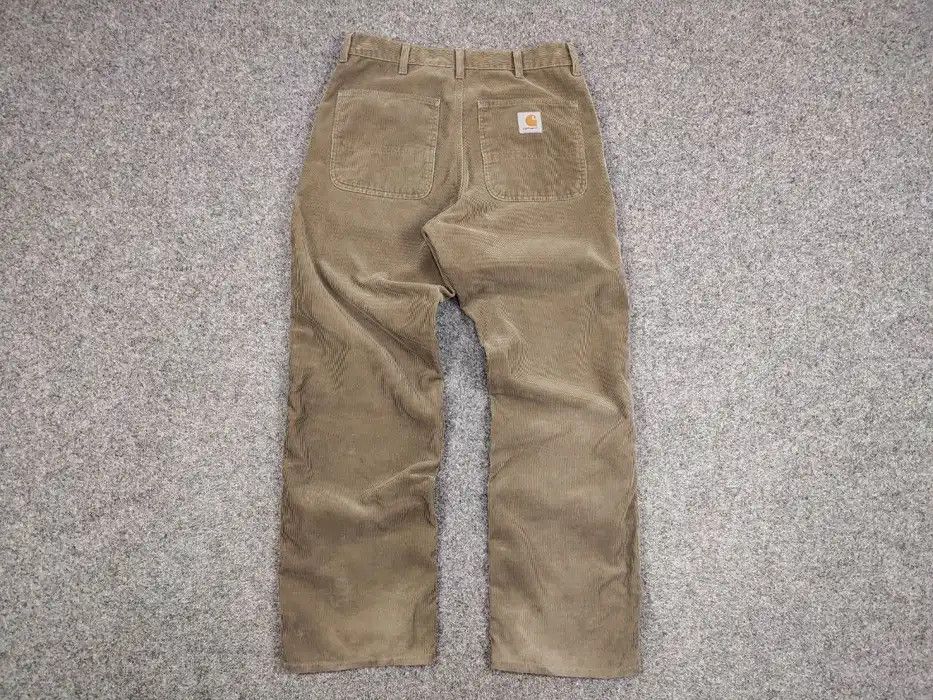 Carhartt Vintage 90's Carhartt simple Corduroy Faded Beige Pants Size US 32 / EU 48 - 3 Thumbnail