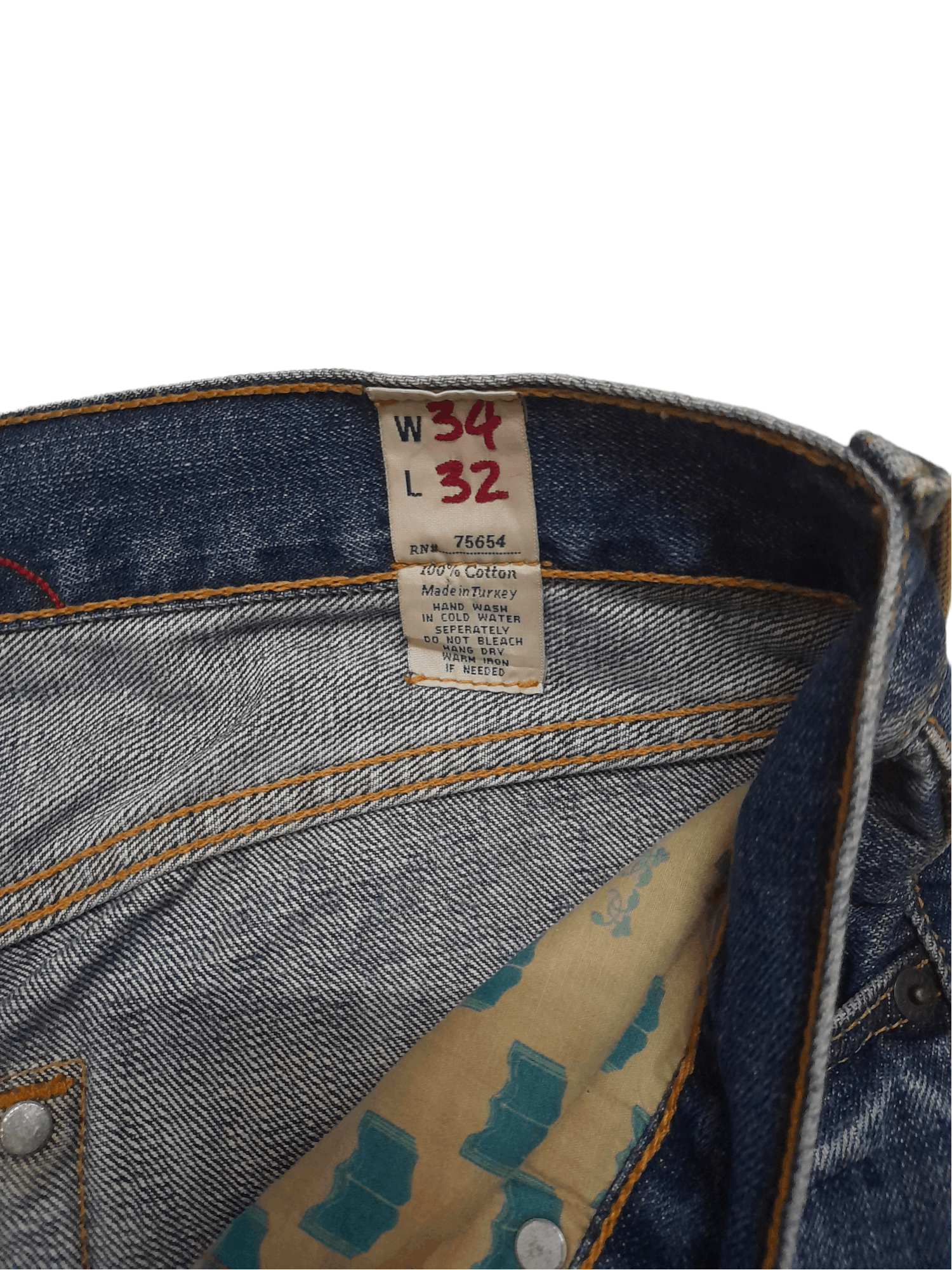 Japanese Brand Ezra Fitch Selvedge Distressed Denim (E195) w34 Size US 34 / EU 50 - 7 Thumbnail