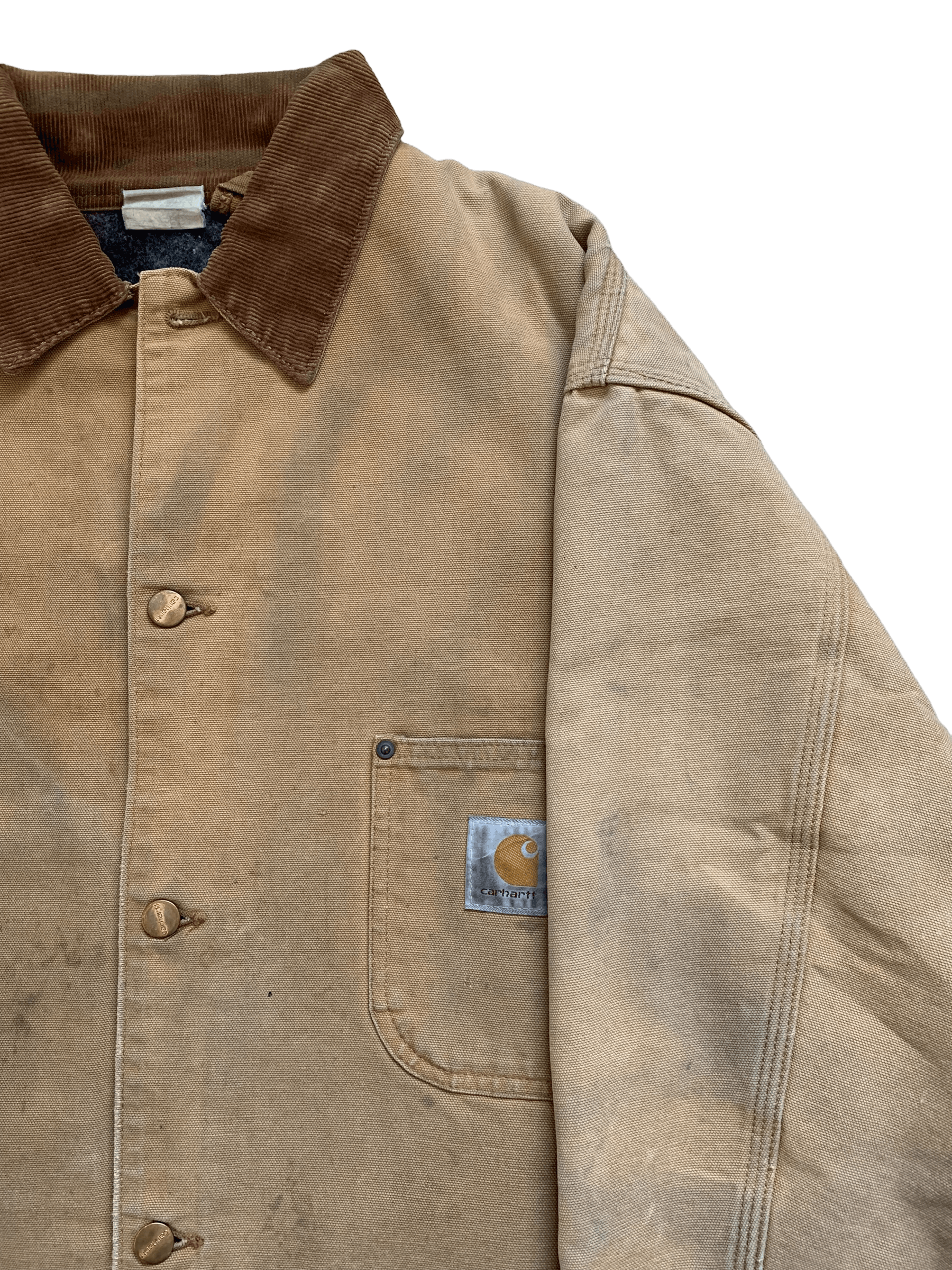 Carhartt 1990s CARHARTT BLANKED LINED CHORE JACKET / SIZE XL Size US XL / EU 56 / 4 - 2 Thumbnail