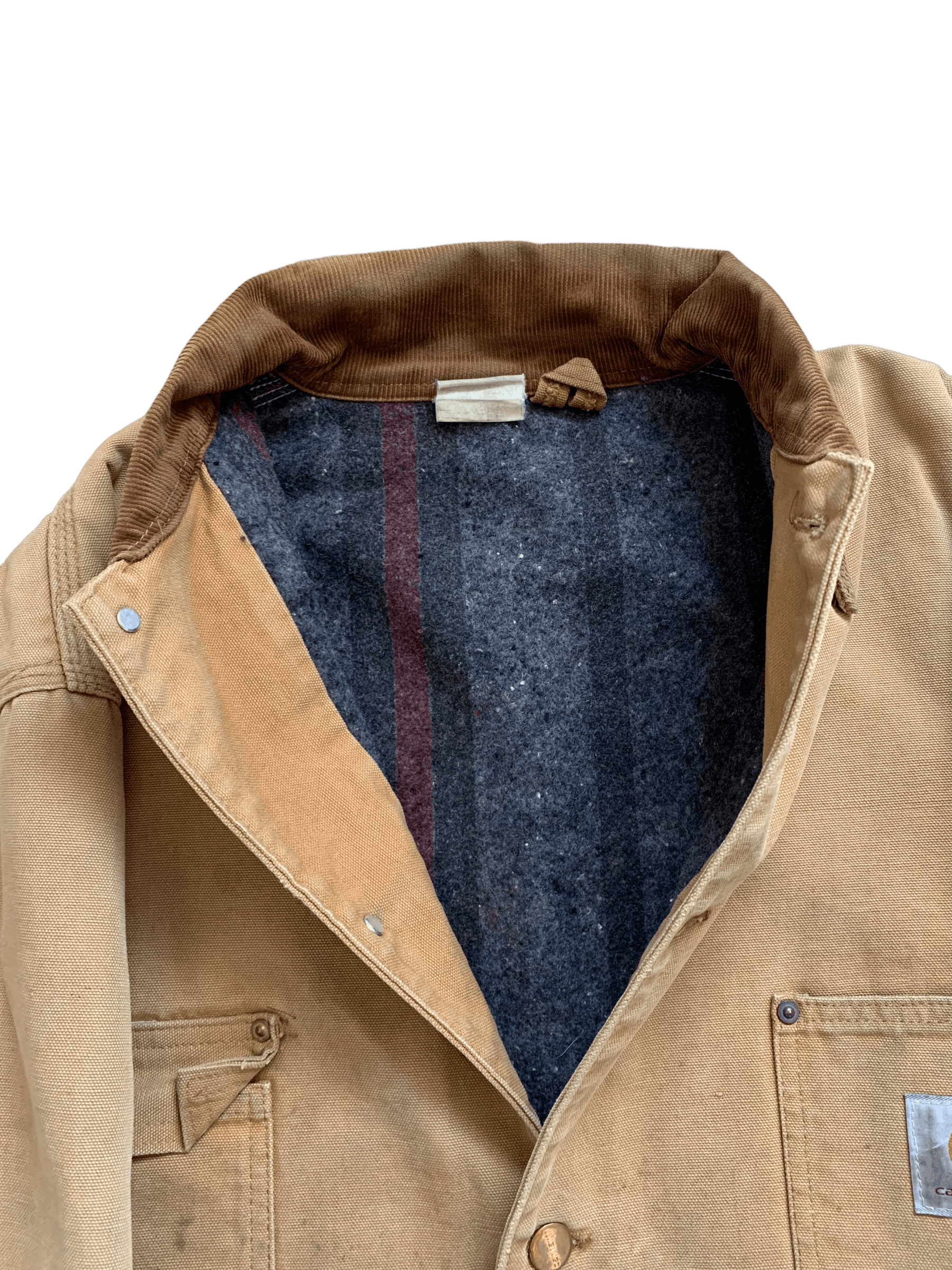 Carhartt 1990s CARHARTT BLANKED LINED CHORE JACKET / SIZE XL Size US XL / EU 56 / 4 - 3 Thumbnail