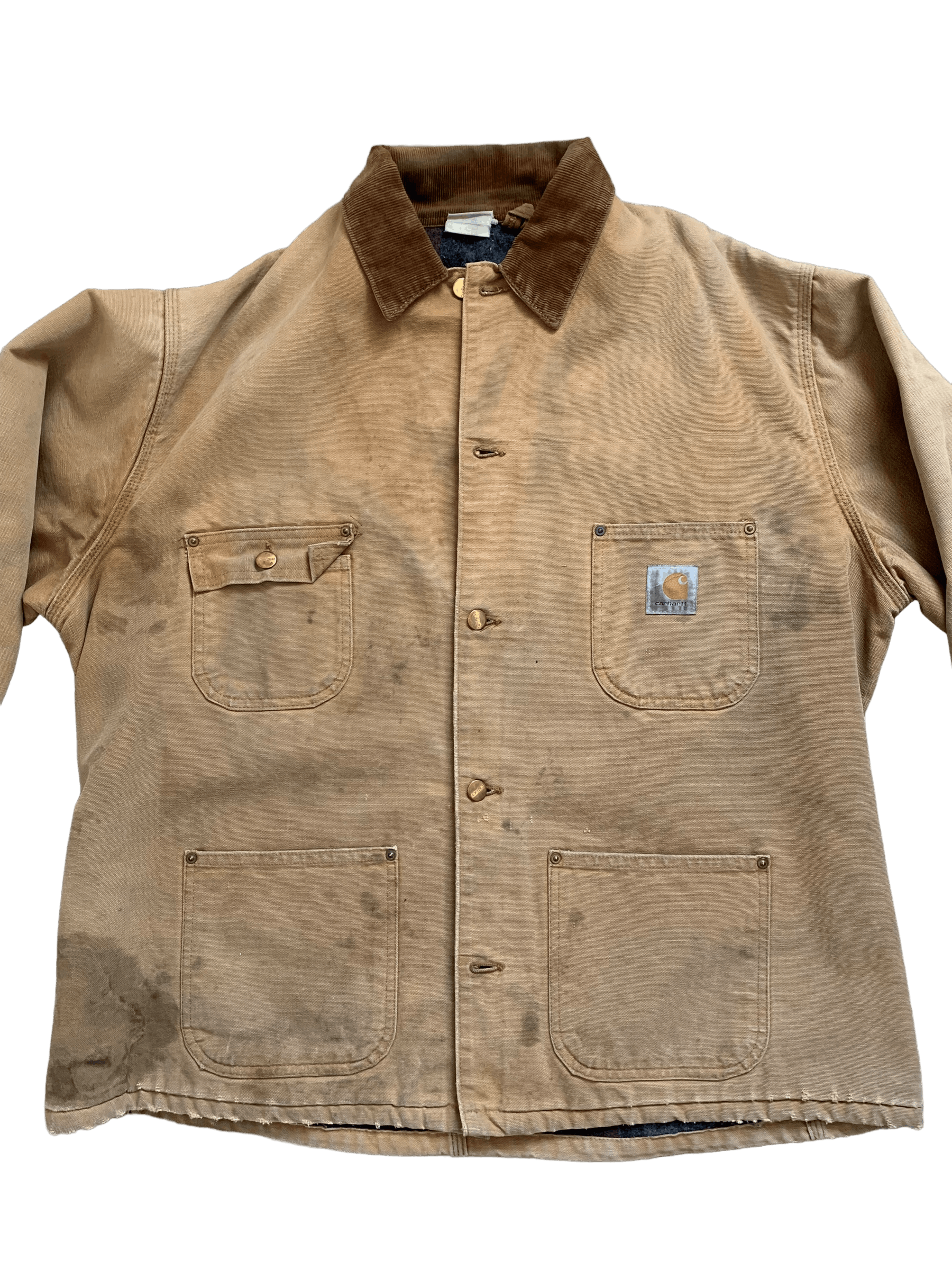 Carhartt 1990s CARHARTT BLANKED LINED CHORE JACKET / SIZE XL Size US XL / EU 56 / 4 - 7 Thumbnail