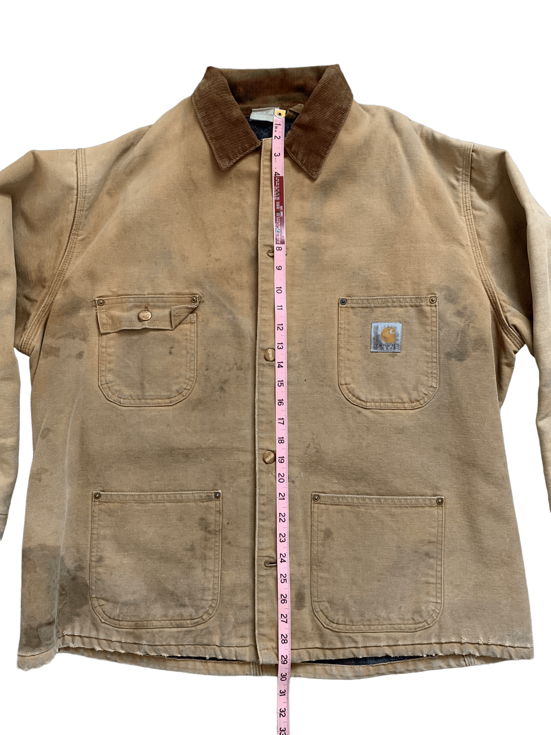 Carhartt 1990s CARHARTT BLANKED LINED CHORE JACKET / SIZE XL Size US XL / EU 56 / 4 - 5 Thumbnail