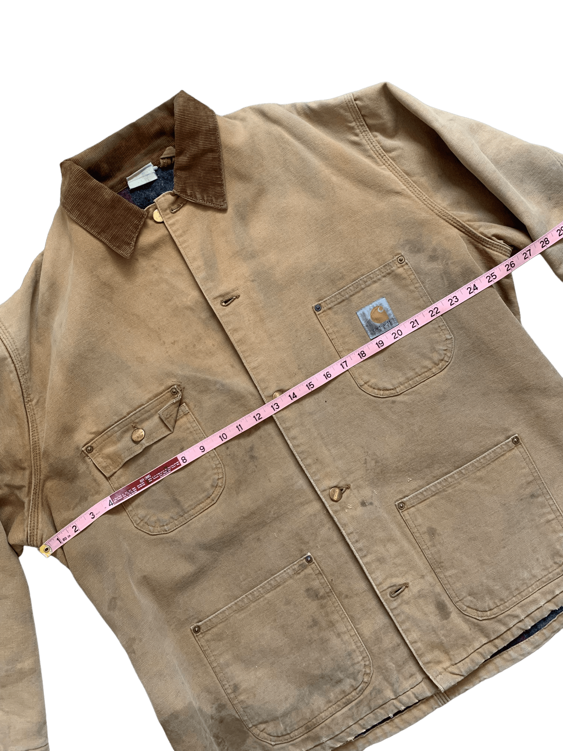 Carhartt 1990s CARHARTT BLANKED LINED CHORE JACKET / SIZE XL Size US XL / EU 56 / 4 - 6 Thumbnail
