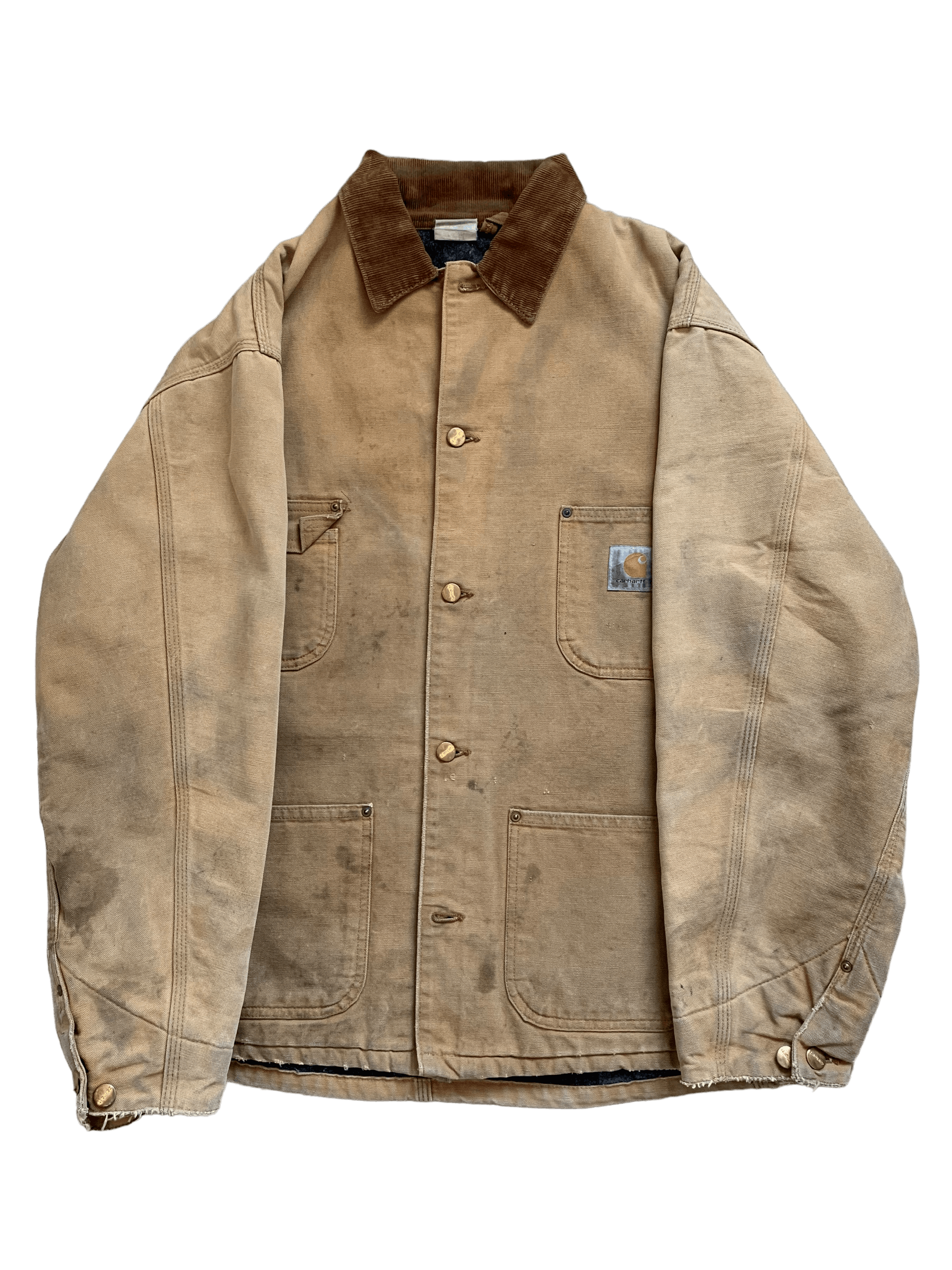 Carhartt 1990s CARHARTT BLANKED LINED CHORE JACKET / SIZE XL Size US XL / EU 56 / 4 - 1 Thumbnail