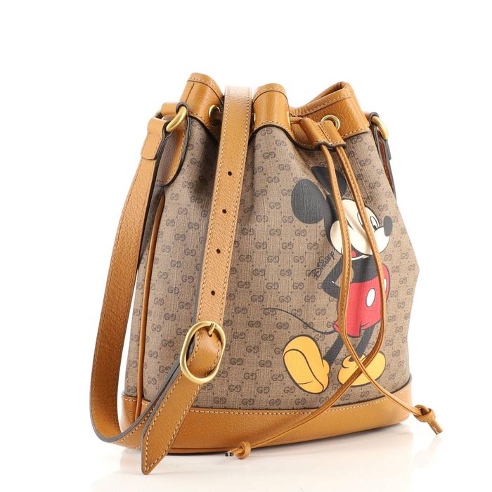 Gucci Disney Mickey Mouse Bucket Bag Printed Mini GG Coated Canvas -  ShopStyle