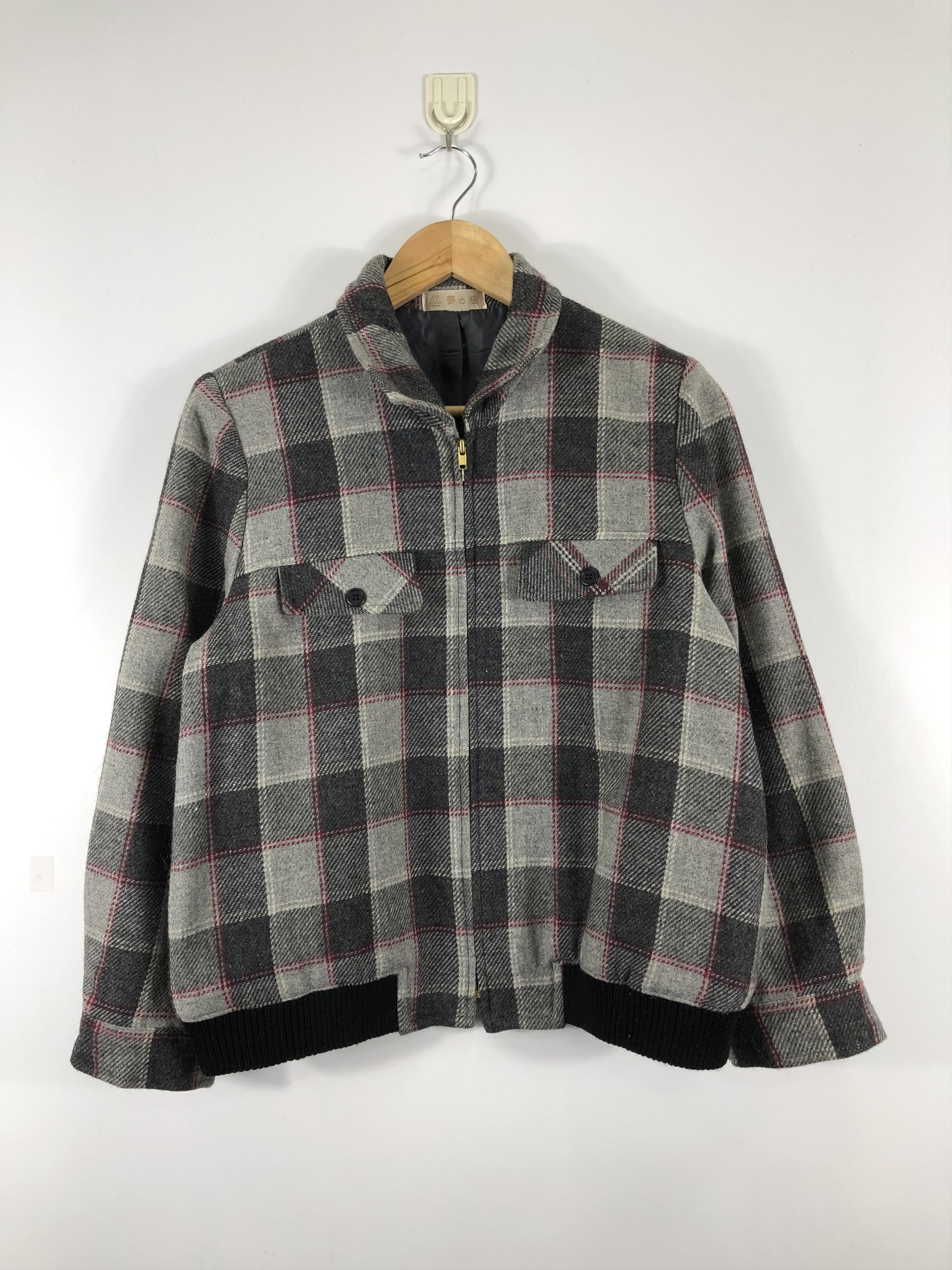 Japanese Brand Vintage 90s Bomber Jacket Plaid J0581 Size US L / EU 52-54 / 3 - 1 Thumbnail