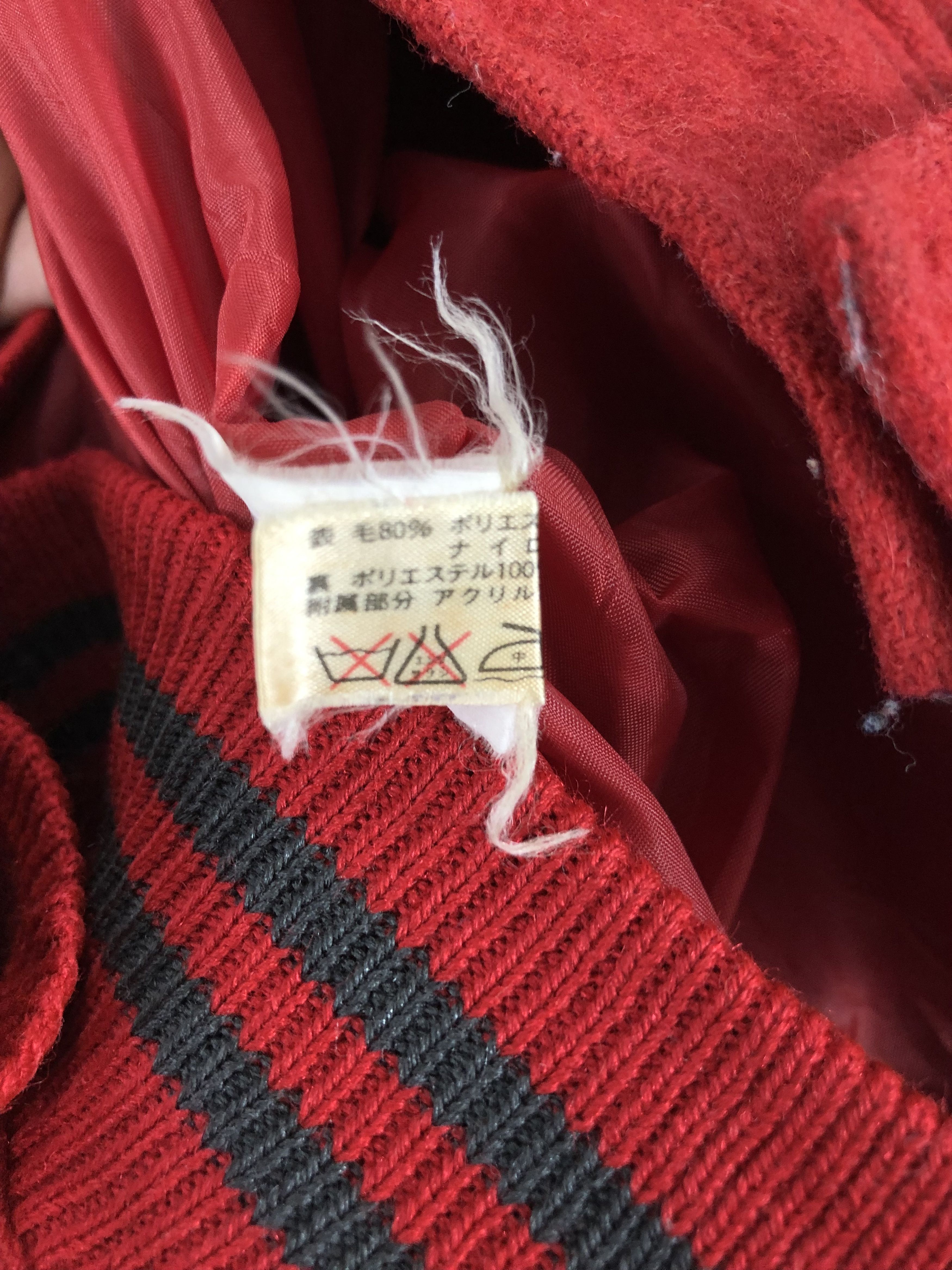 Japanese Brand Vintage 90s Japanese Brand B.V.D. Varsity Jacket Red V0281 Size US M / EU 48-50 / 2 - 9 Thumbnail