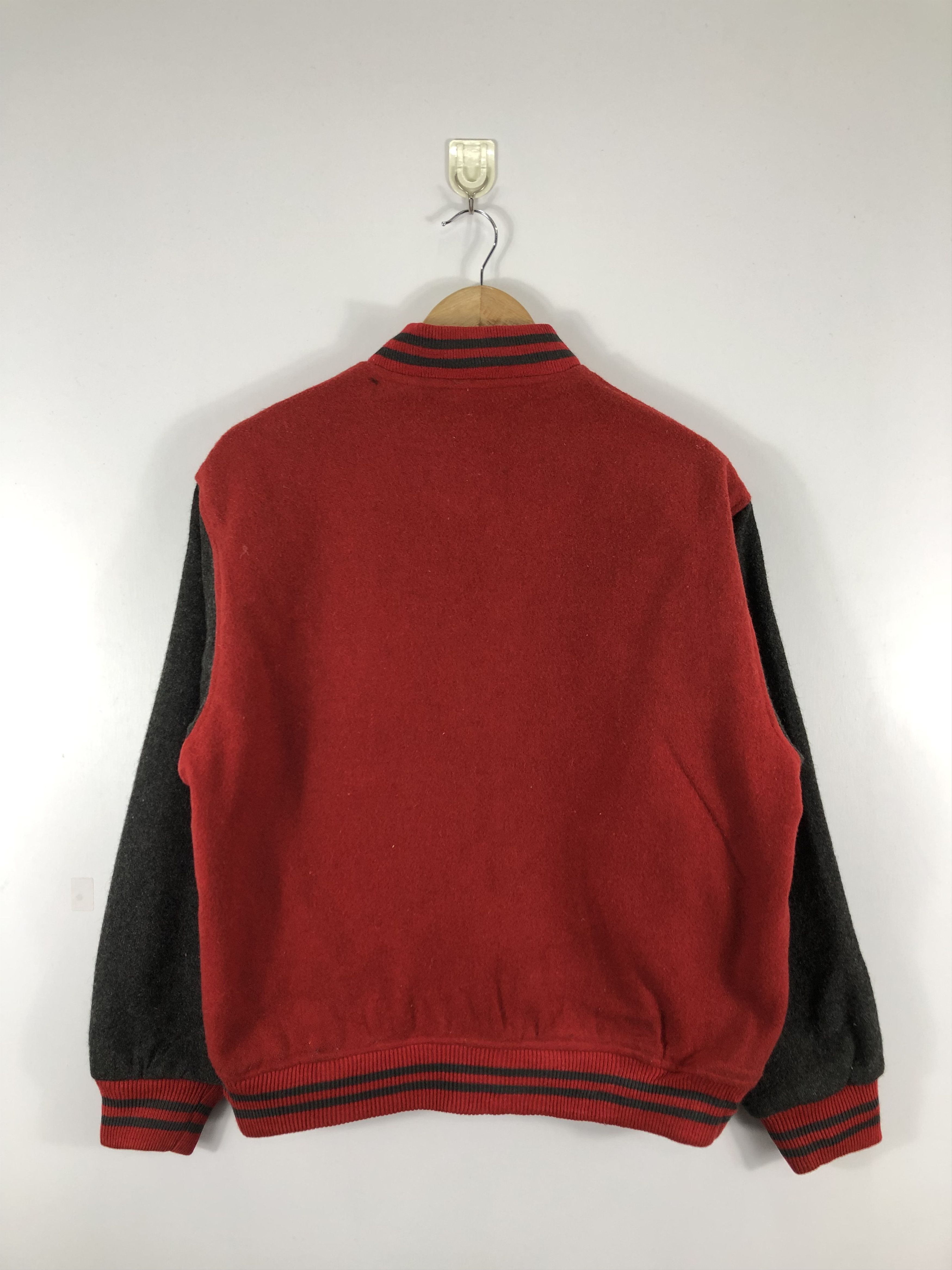 Japanese Brand Vintage 90s Japanese Brand B.V.D. Varsity Jacket Red V0281 Size US M / EU 48-50 / 2 - 3 Thumbnail