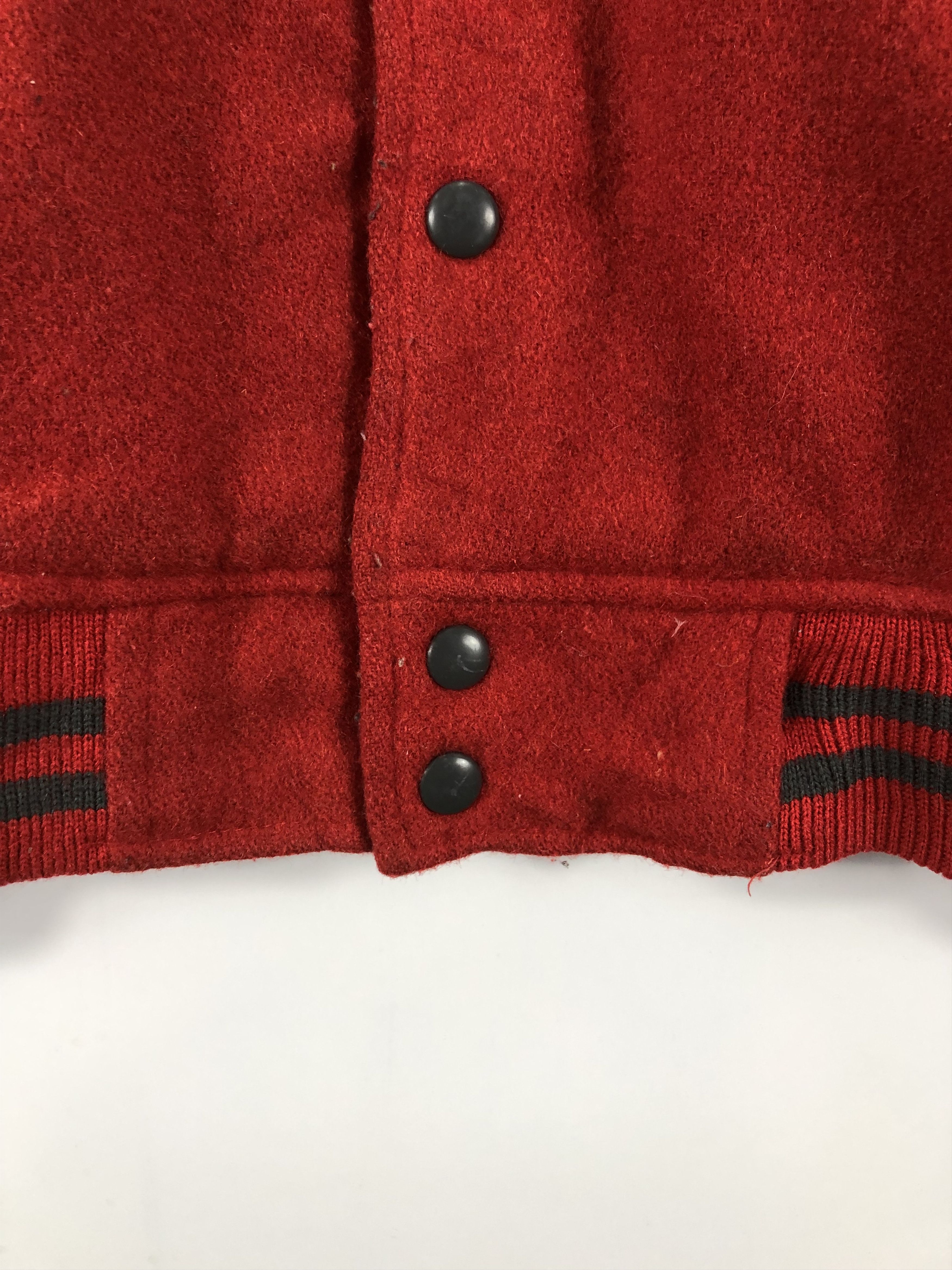 Japanese Brand Vintage 90s Japanese Brand B.V.D. Varsity Jacket Red V0281 Size US M / EU 48-50 / 2 - 8 Thumbnail