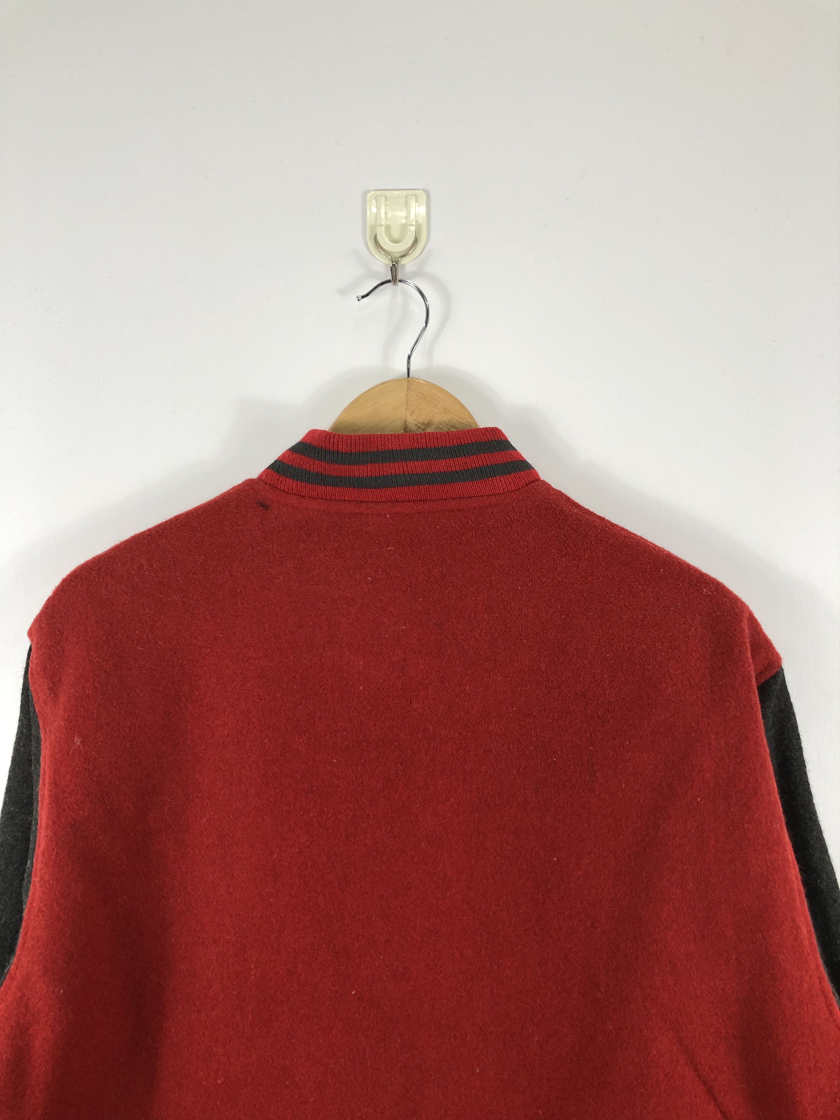 Japanese Brand Vintage 90s Japanese Brand B.V.D. Varsity Jacket Red V0281 Size US M / EU 48-50 / 2 - 4 Thumbnail