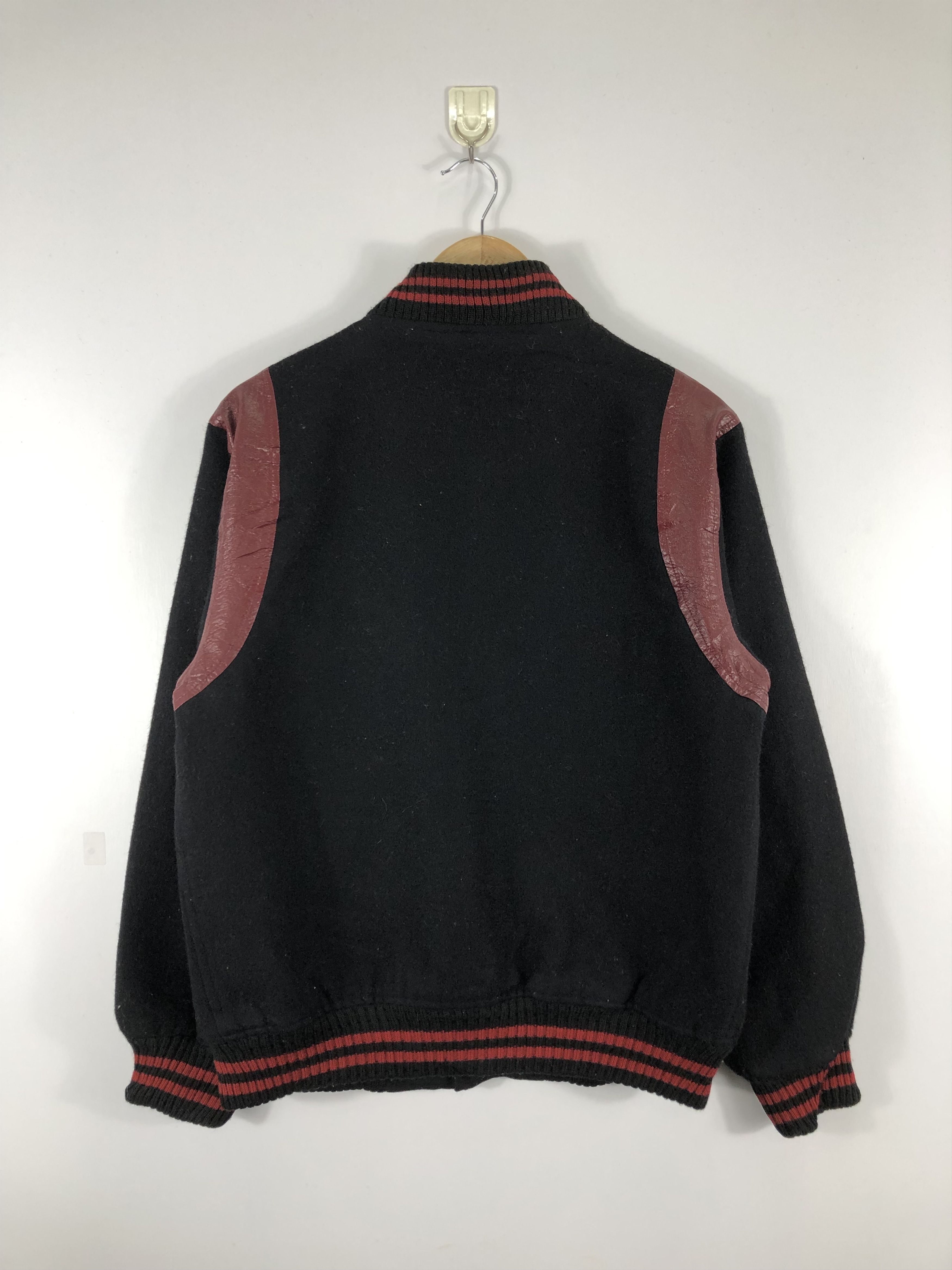 Japanese Brand Vintage 90s Troy Bros Wool Bomber Varsity Jacket V0275 Size US L / EU 52-54 / 3 - 3 Thumbnail