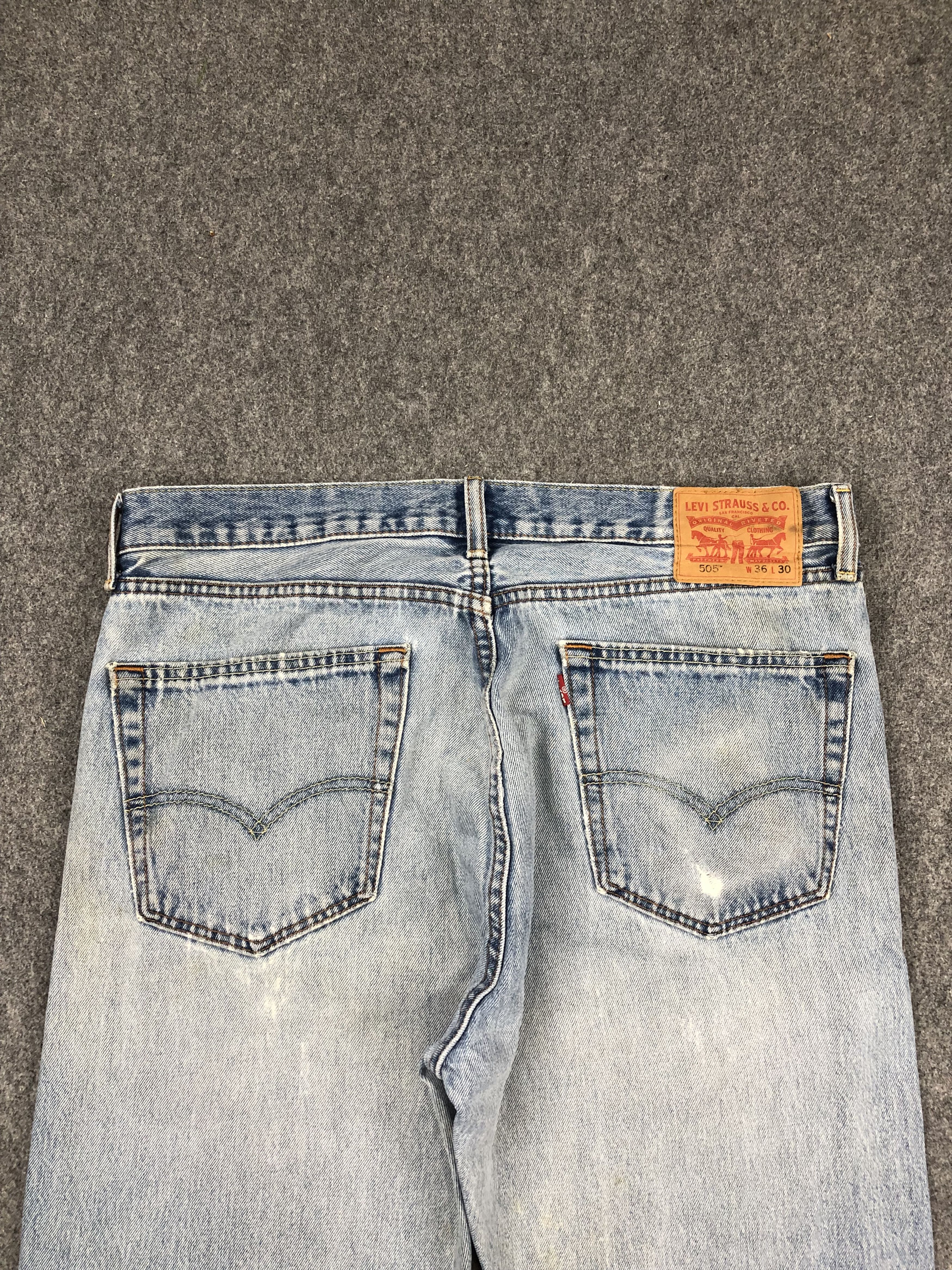 Levi's Faded Blue Vintage Levis 505 Jeans DP1414 Size US 36 / EU 52 - 4 Thumbnail