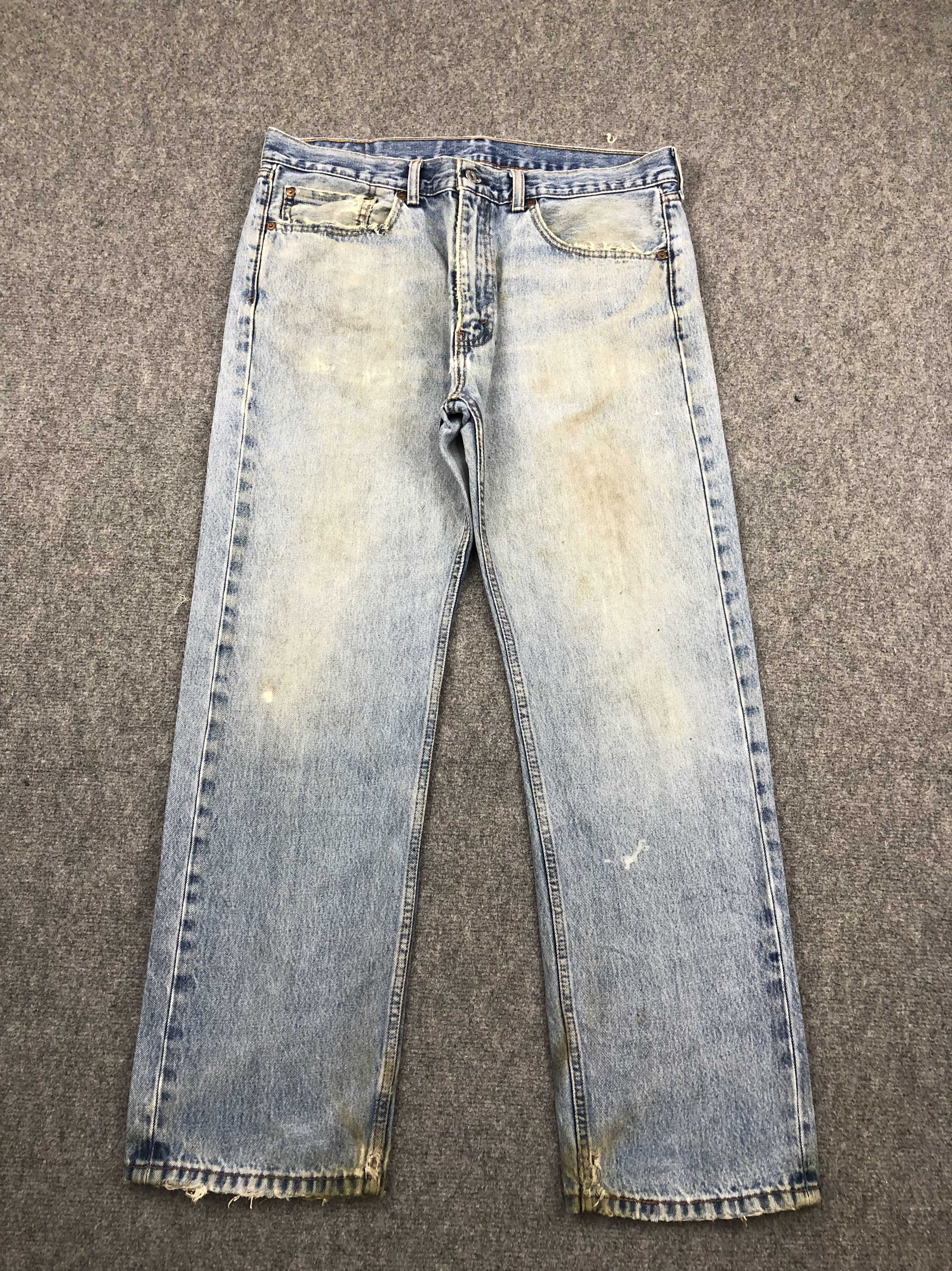 Levi's Faded Blue Vintage Levis 505 Jeans DP1414 Size US 36 / EU 52 - 1 Thumbnail