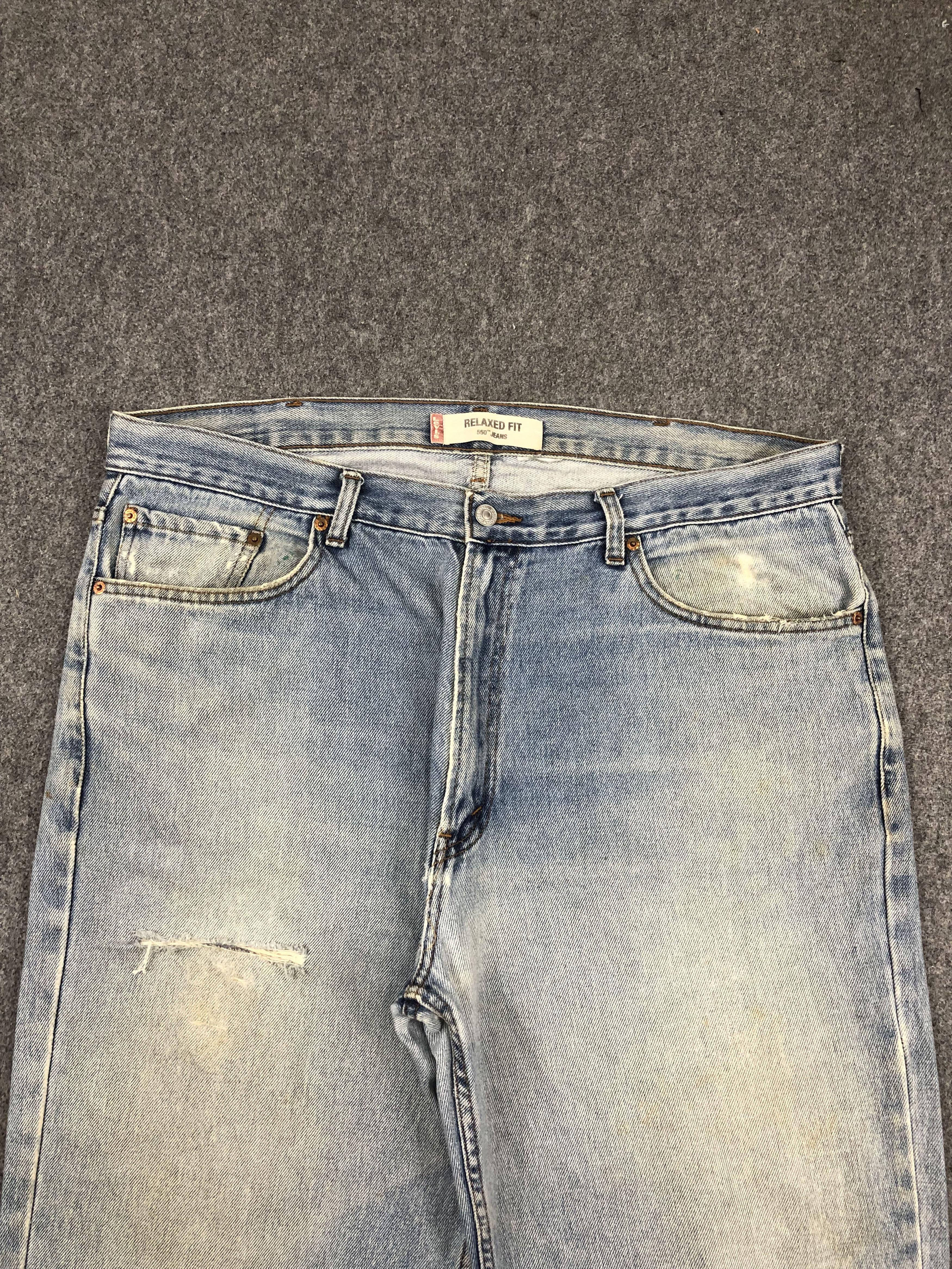 Levi's Vintage Levis 550 Light Wash Jeans DP1446 Size US 41 - 2 Thumbnail