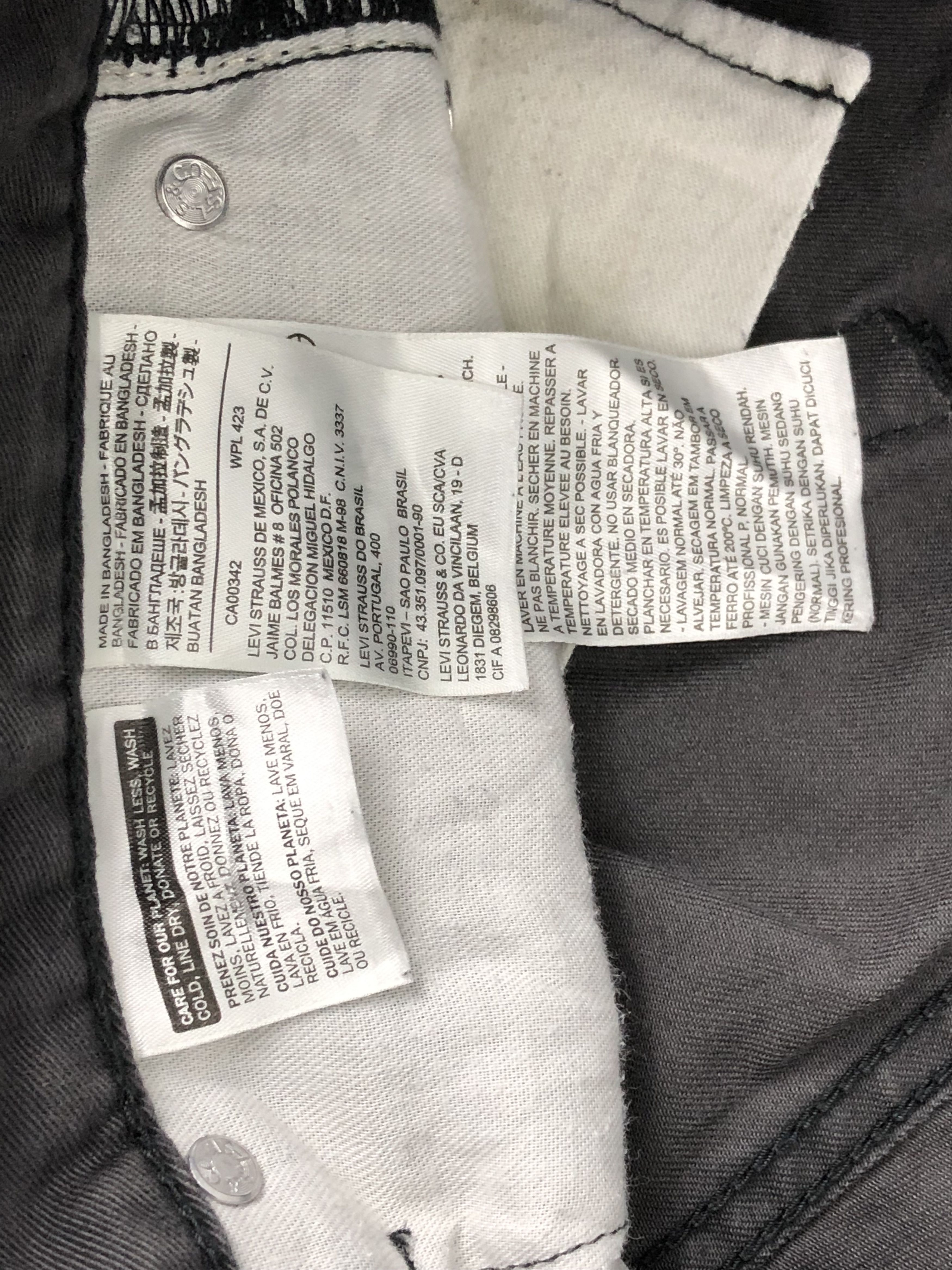 Levi's Faded Black Vintage Levis 514 Jeans DP1434 Size US 34 / EU 50 - 7 Thumbnail