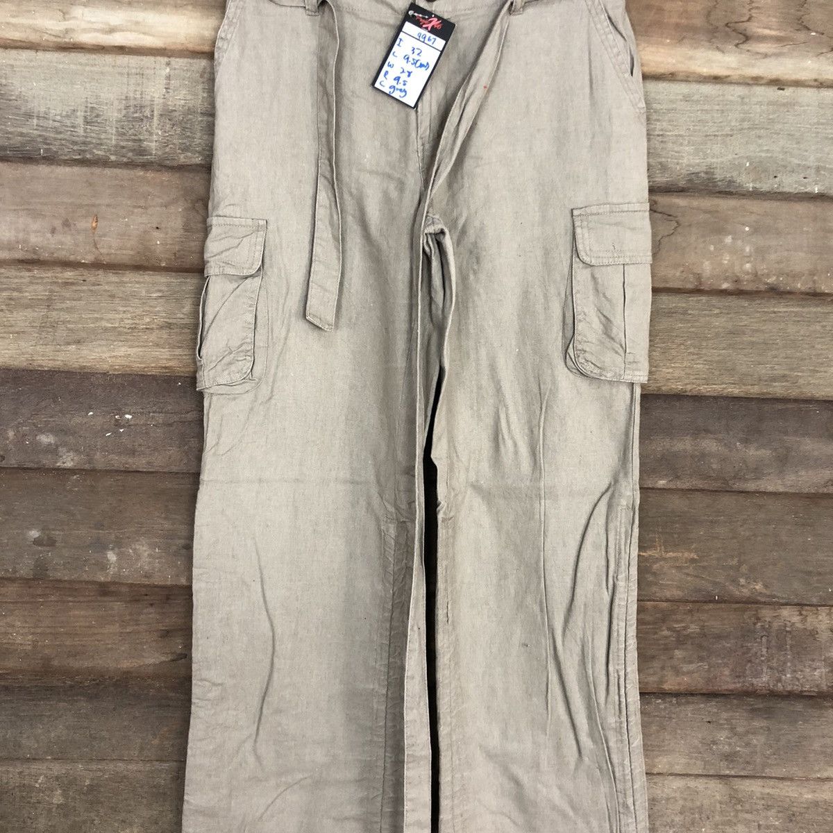 Japanese Brand Japan Grey Multipocket Tactical Cargo Pants #4967 Size 28" / US 6 / IT 42 - 4 Thumbnail