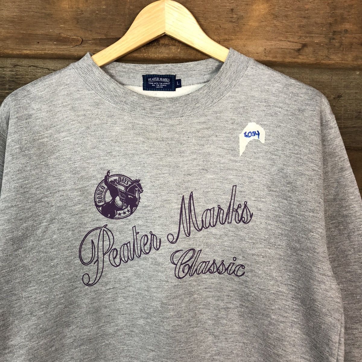 Japanese Brand Peaters Mask Grey Sweatshirt #6004 Size US M / EU 48-50 / 2 - 6 Thumbnail