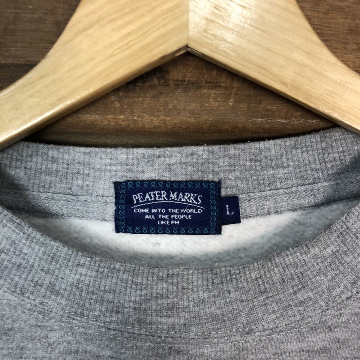 Japanese Brand Peaters Mask Grey Sweatshirt #6004 Size US M / EU 48-50 / 2 - 7 Thumbnail