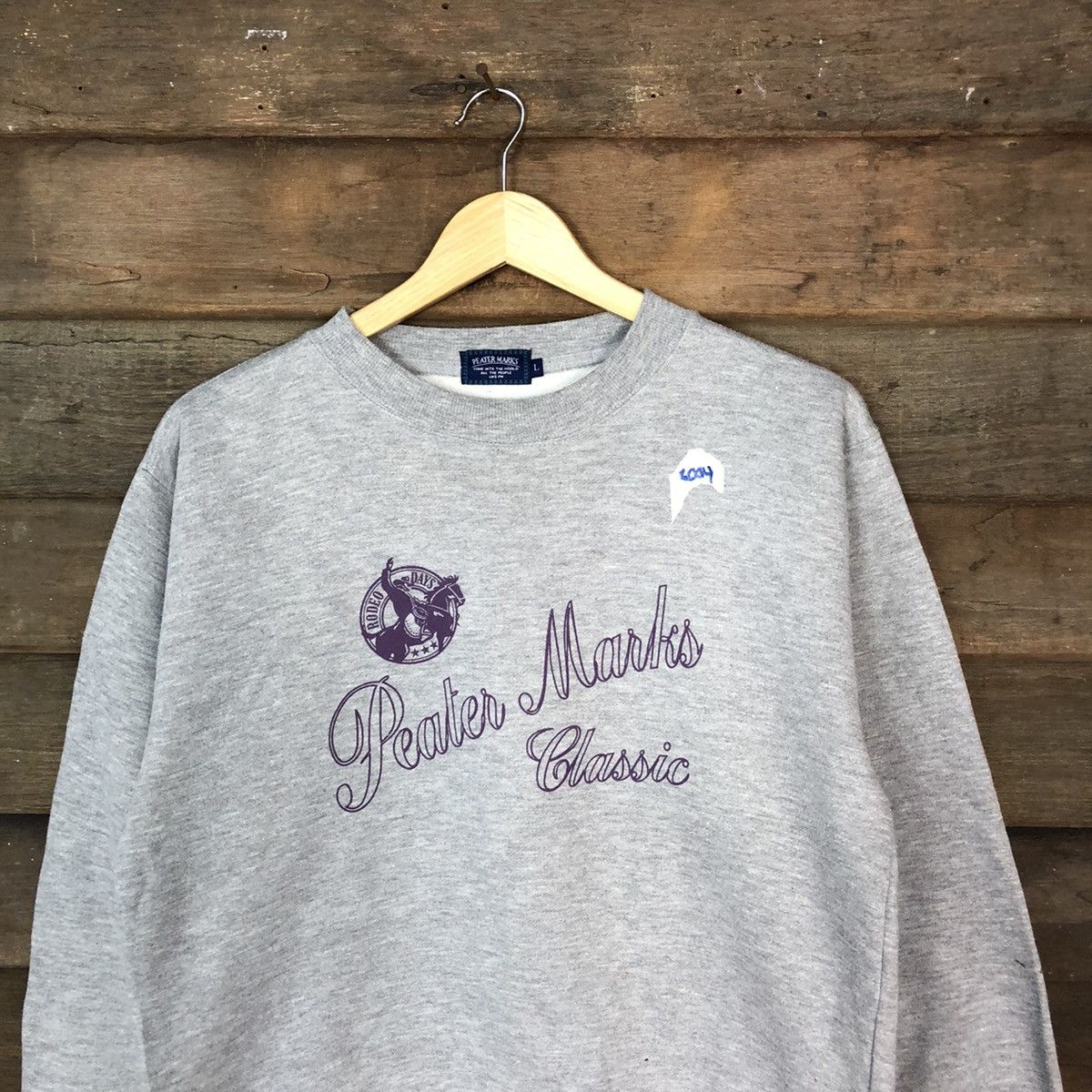 Japanese Brand Peaters Mask Grey Sweatshirt #6004 Size US M / EU 48-50 / 2 - 2 Thumbnail