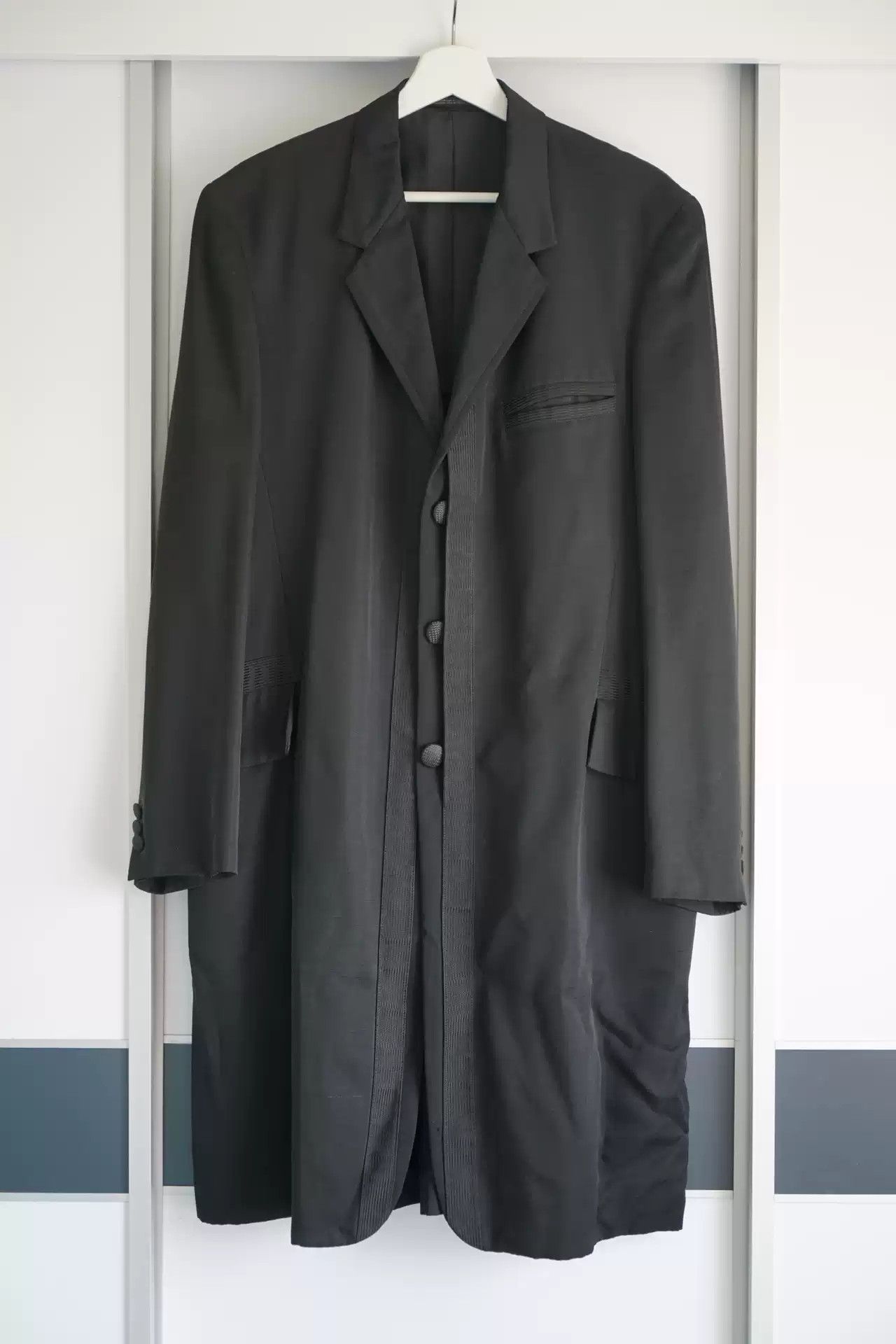 Cravate Yohji Yamamoto Vintage En Soie 100% Plissée - Noir, Pour Homme