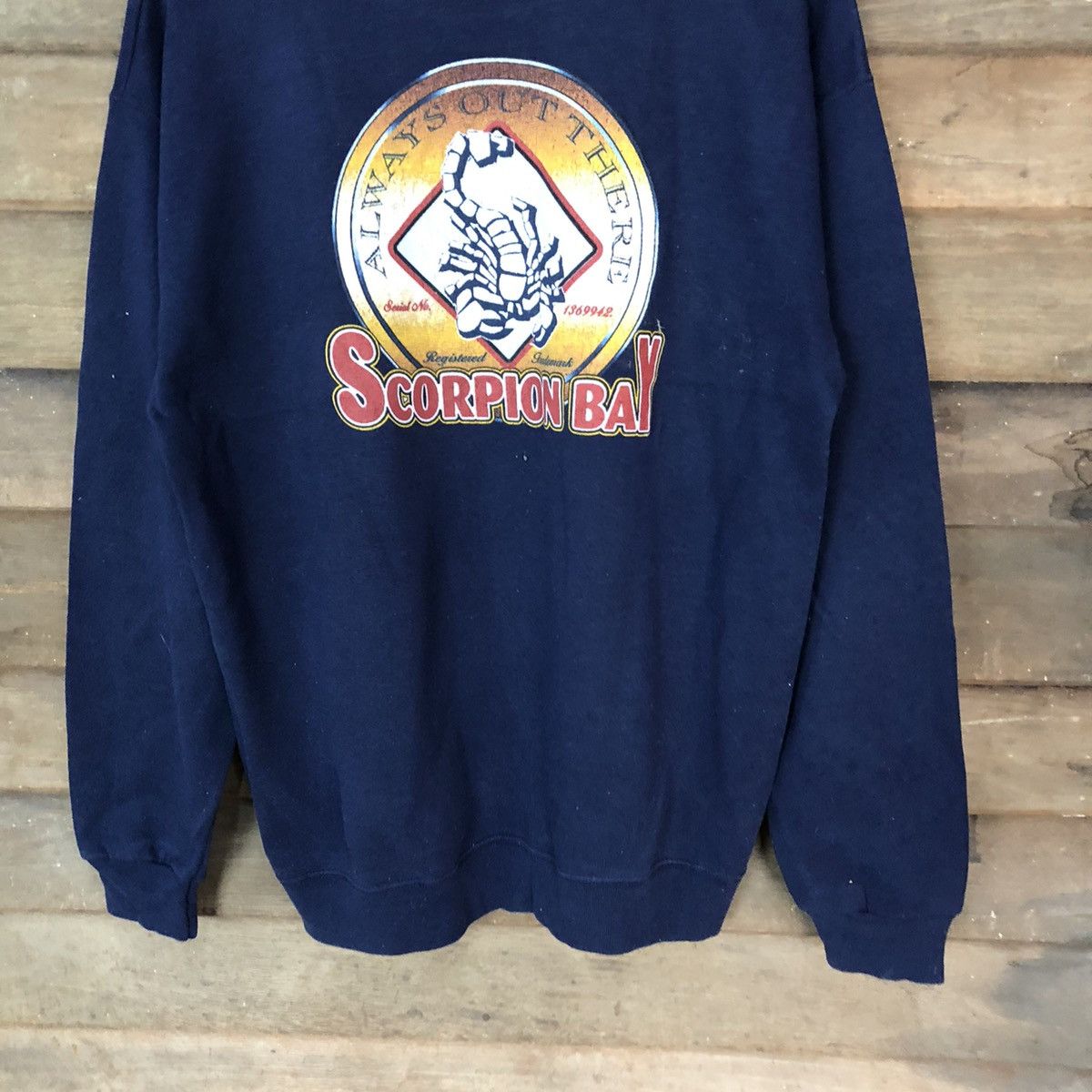 Vintage Scorpion vintage Dark blue Sweatshirt #5993 Size US L / EU 52-54 / 3 - 3 Thumbnail