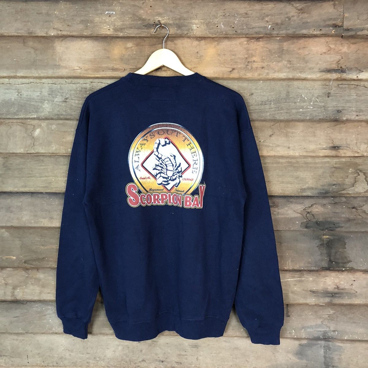 image of Scorpion Vintage Dark Blue Sweatshirt 5993, Men's (Size Large)