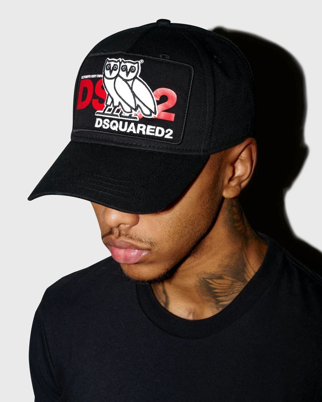 Drake OVO x Dsquared Trucker hat cap black patch stitched OG owl Size ONE SIZE - 5 Thumbnail