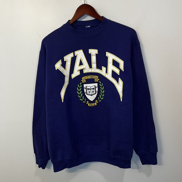 Vintage Vintage 80s 90s Yale University Crewneck Sweatshirt Blue | Grailed