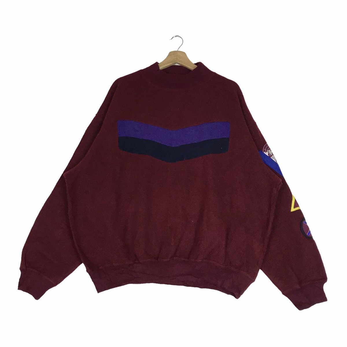 Valentino Vintage 90s VALENTINO GARAVANI Fleece Sweatshirt Pullover Size US XL / EU 56 / 4 - 1 Thumbnail