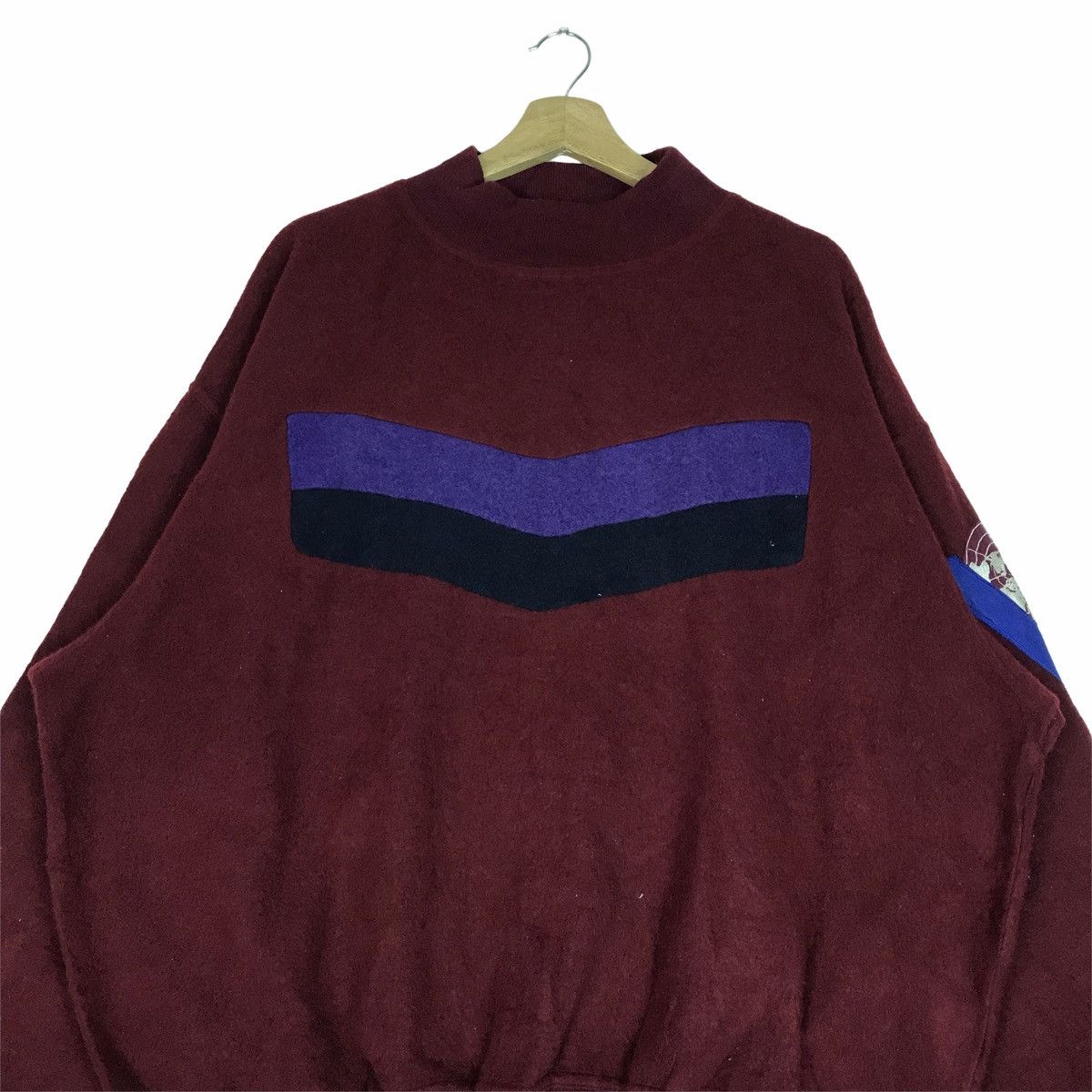 Valentino Vintage 90s VALENTINO GARAVANI Fleece Sweatshirt Pullover Size US XL / EU 56 / 4 - 2 Thumbnail