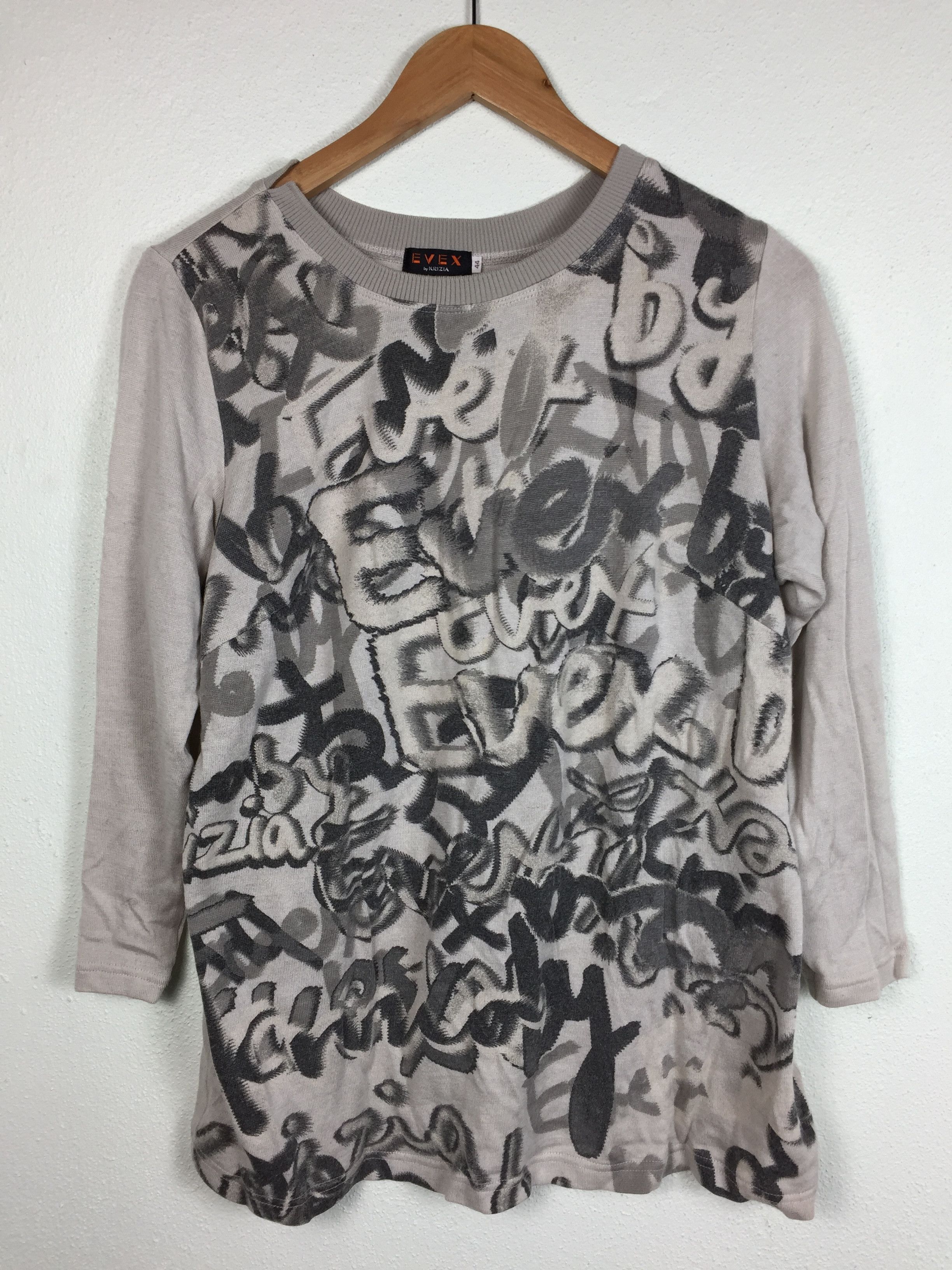 Evex by Krizia Pop Art Grafitty Knitwear Longsleeve Tshirt