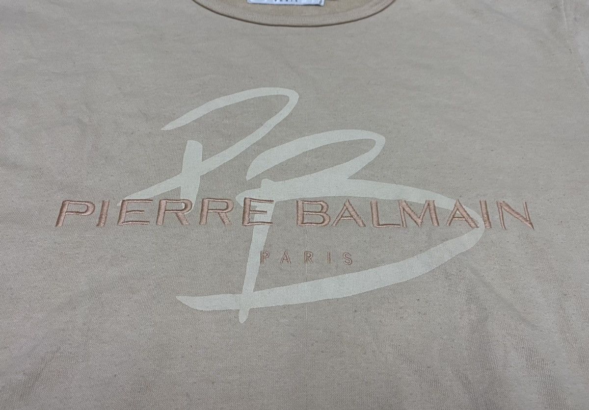 Pierre Balmain PIERRE BALMAIN PARIS Big Logo Sweatshirt x Rare Size US L / EU 52-54 / 3 - 3 Thumbnail