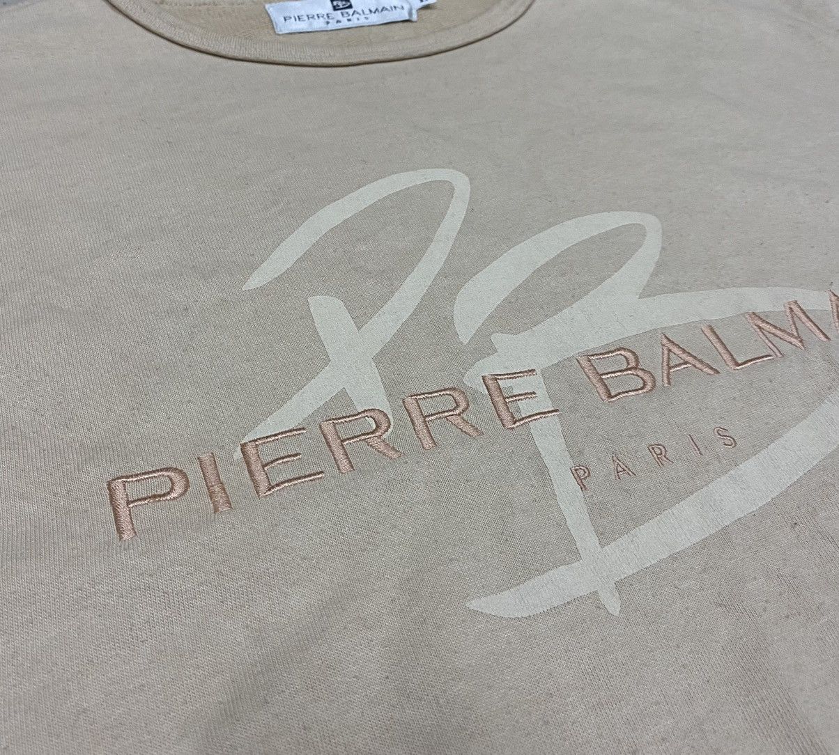 Pierre Balmain PIERRE BALMAIN PARIS Big Logo Sweatshirt x Rare Size US L / EU 52-54 / 3 - 4 Thumbnail
