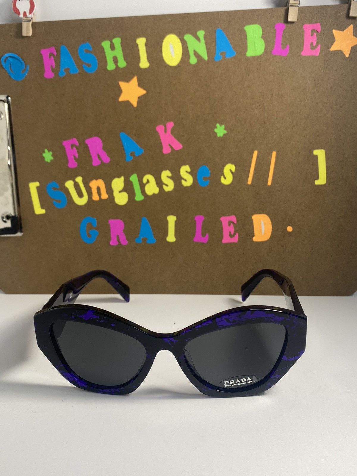 Prada Symbole SPR07Y Acetate abstract violet Sunglass