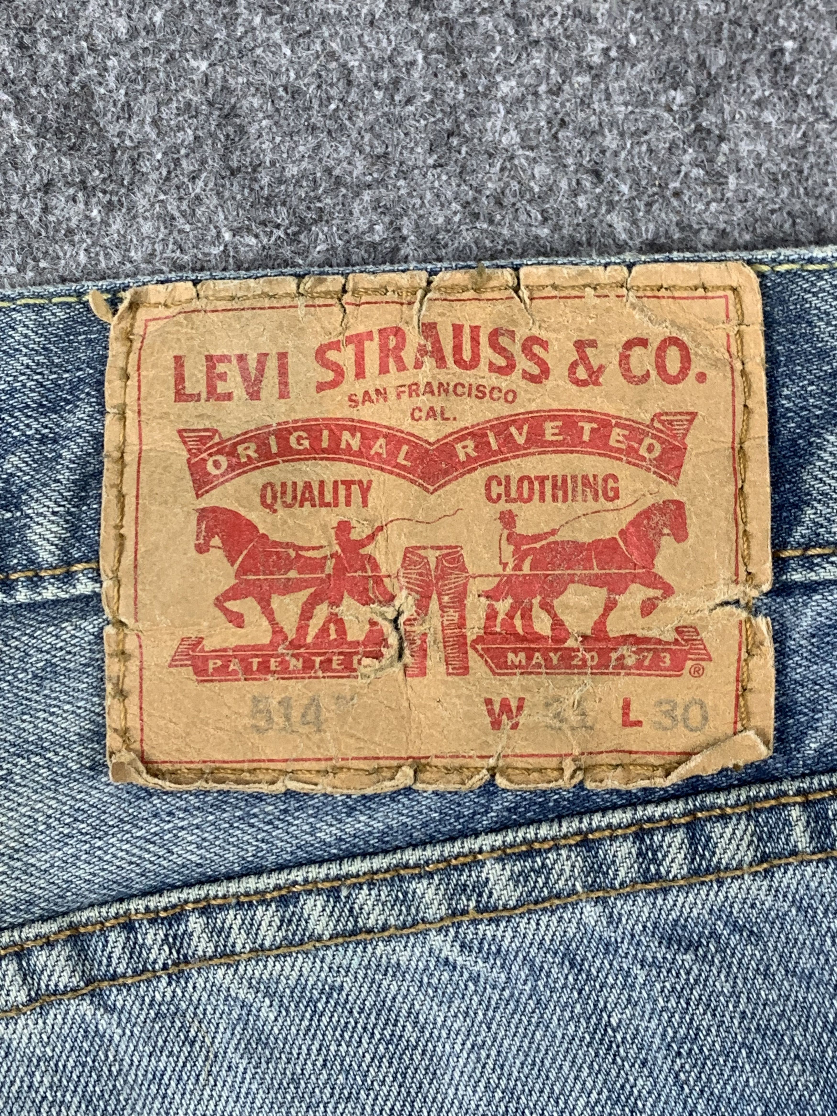 Levi's Vintage Distressed Levis 514 Faded Blue Jeans DP2021 Size US 32 / EU 48 - 5 Thumbnail