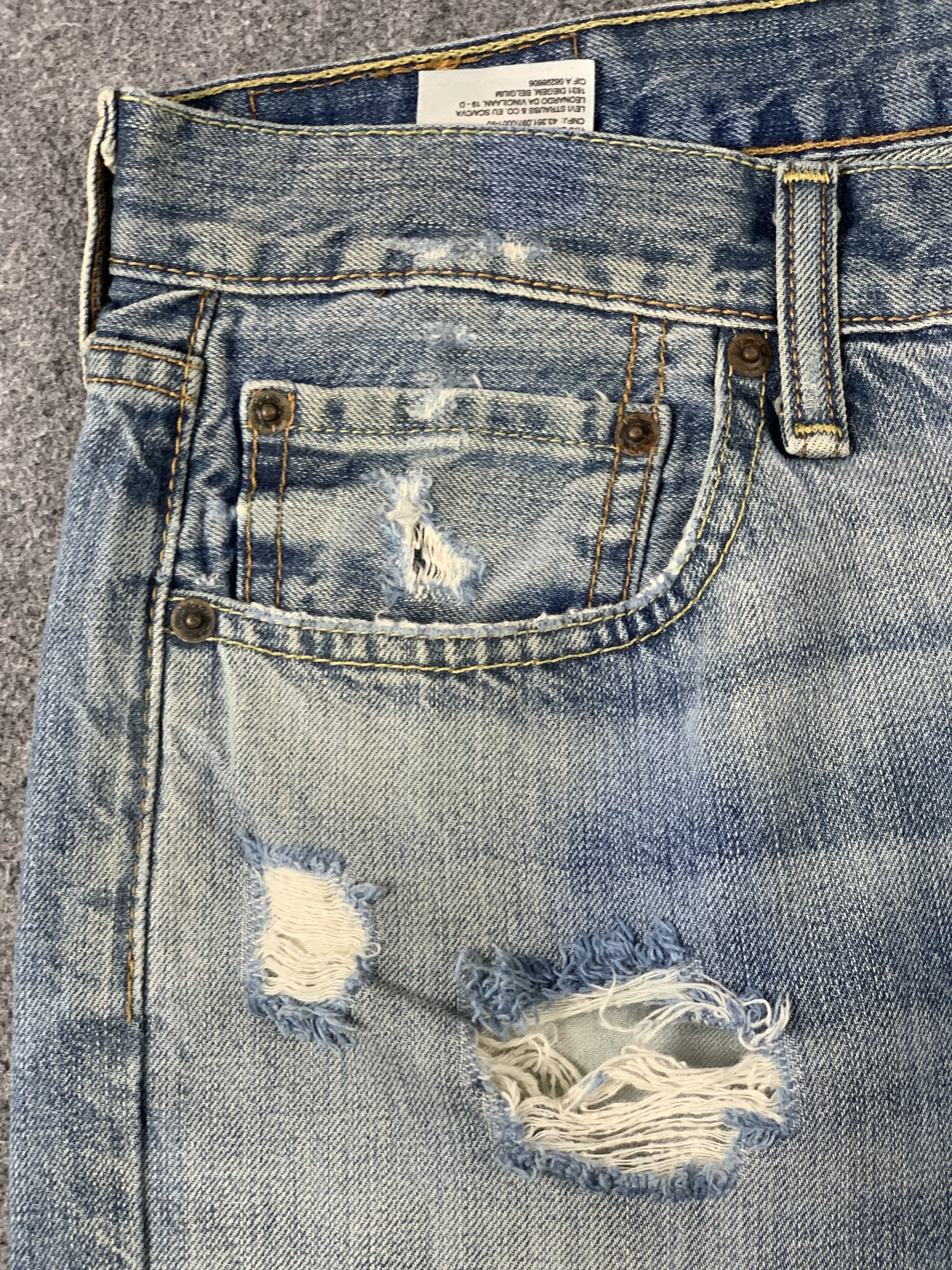 Levi's Vintage Distressed Levis 514 Faded Blue Jeans DP2021 Size US 32 / EU 48 - 13 Thumbnail