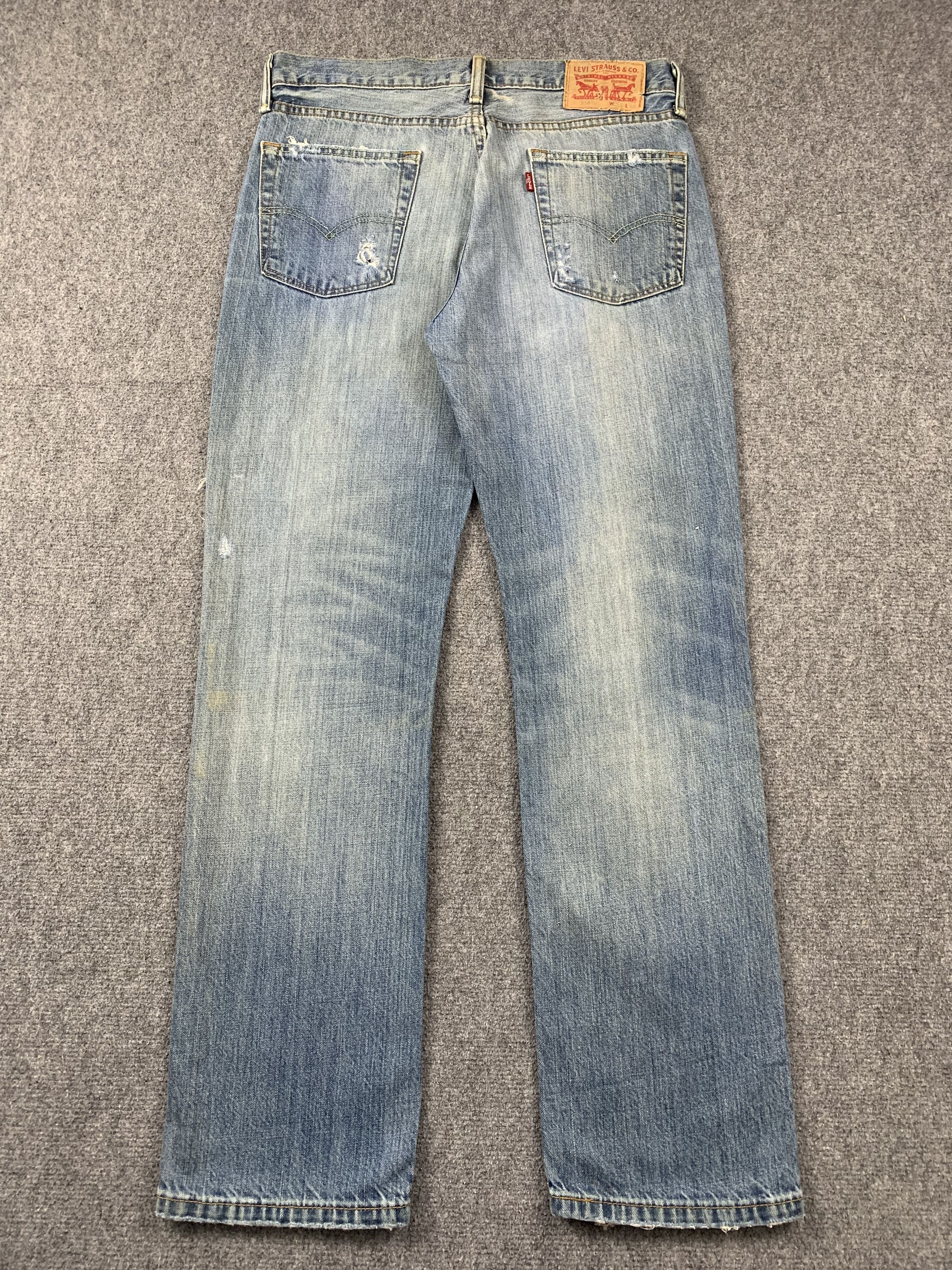 Levi's Vintage Distressed Levis 514 Faded Blue Jeans DP2021 Size US 32 / EU 48 - 3 Thumbnail