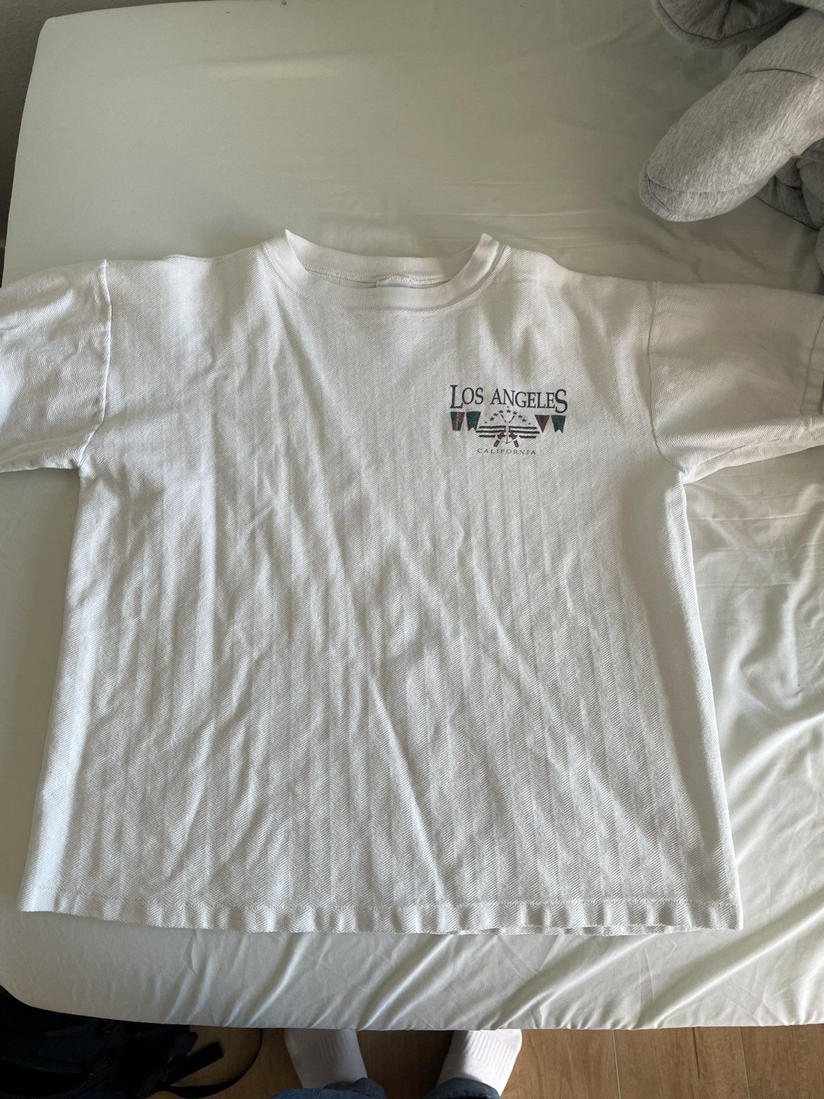 White Cross Stitch Vintage T-Shirt