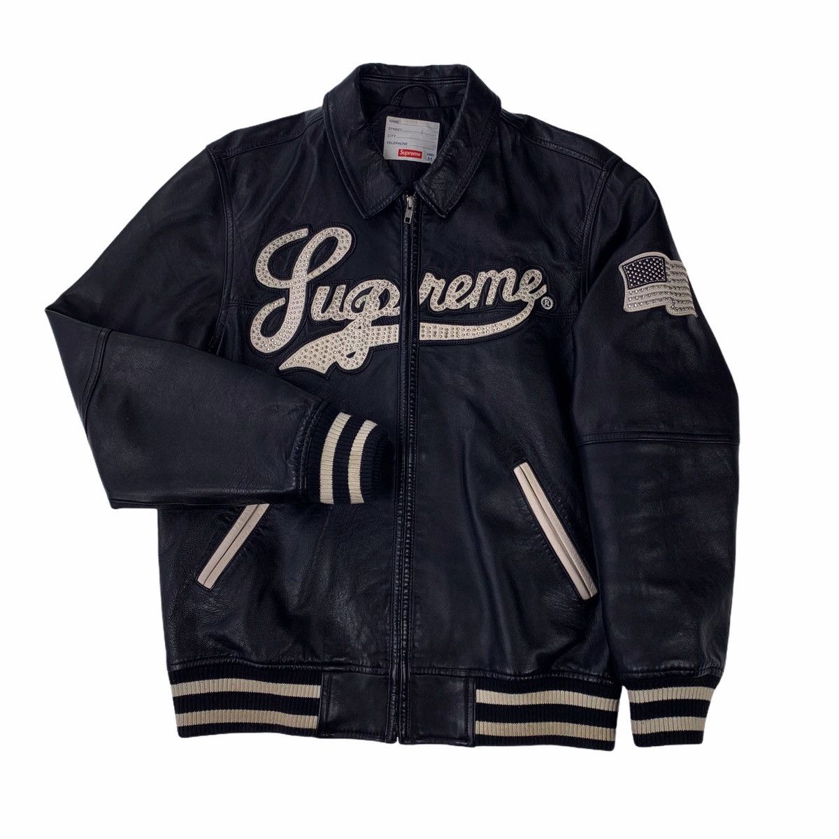 Supreme Supreme Uptown Studded Leather Varsity Jacket Size US M / EU 48-50 / 2 - 2 Thumbnail