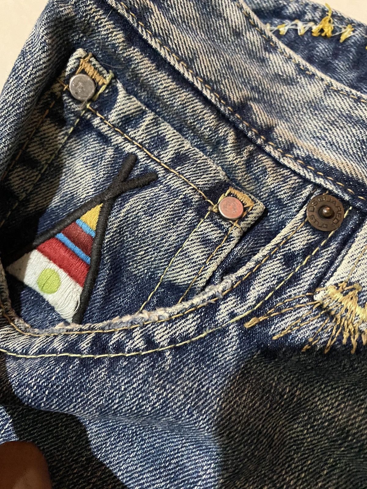 Dsquared2 💥Dsquared Native American Totem Warrior Denim Size US 33 - 8 Thumbnail